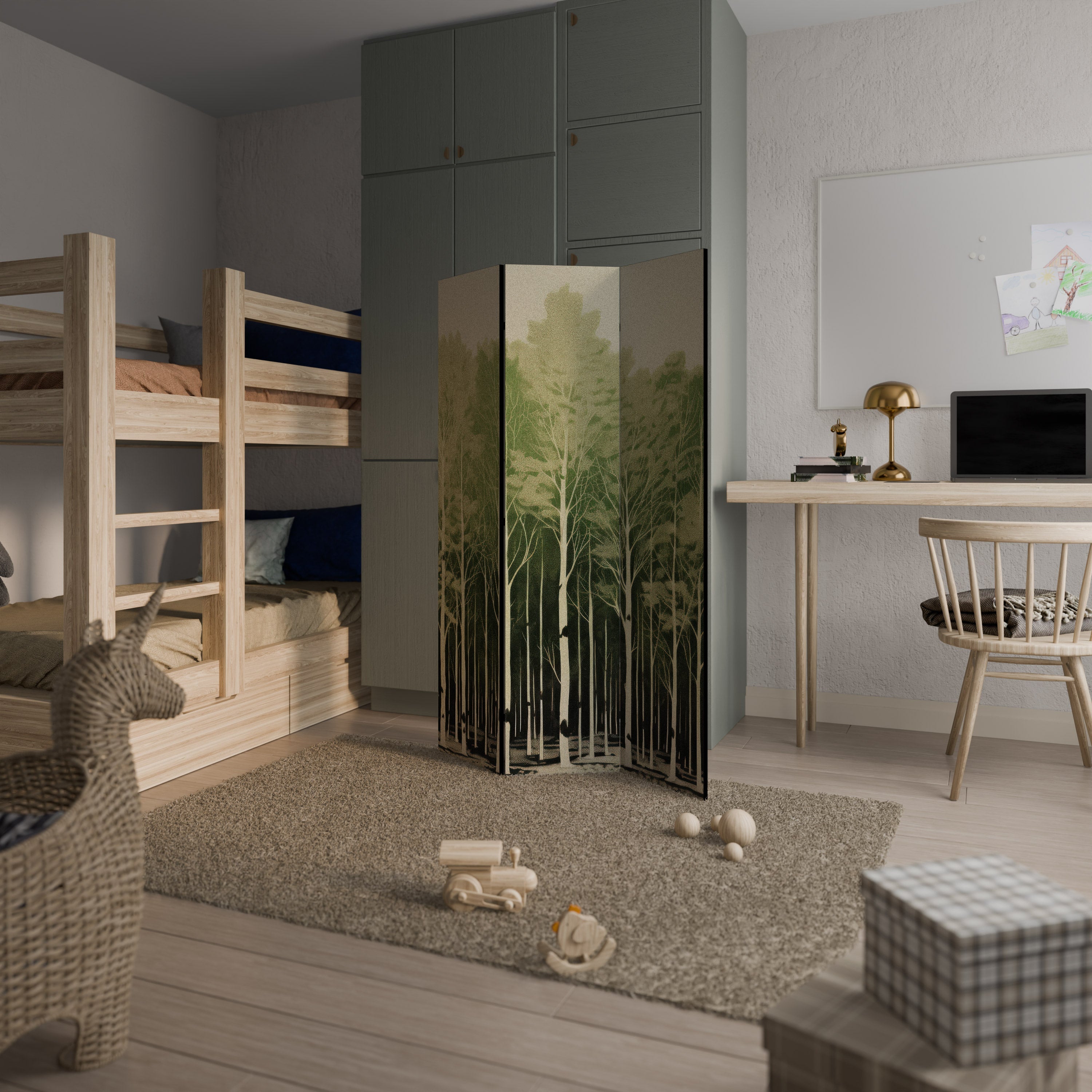 Paravent décoratif à 3 panneaux NATURE INCONNUE