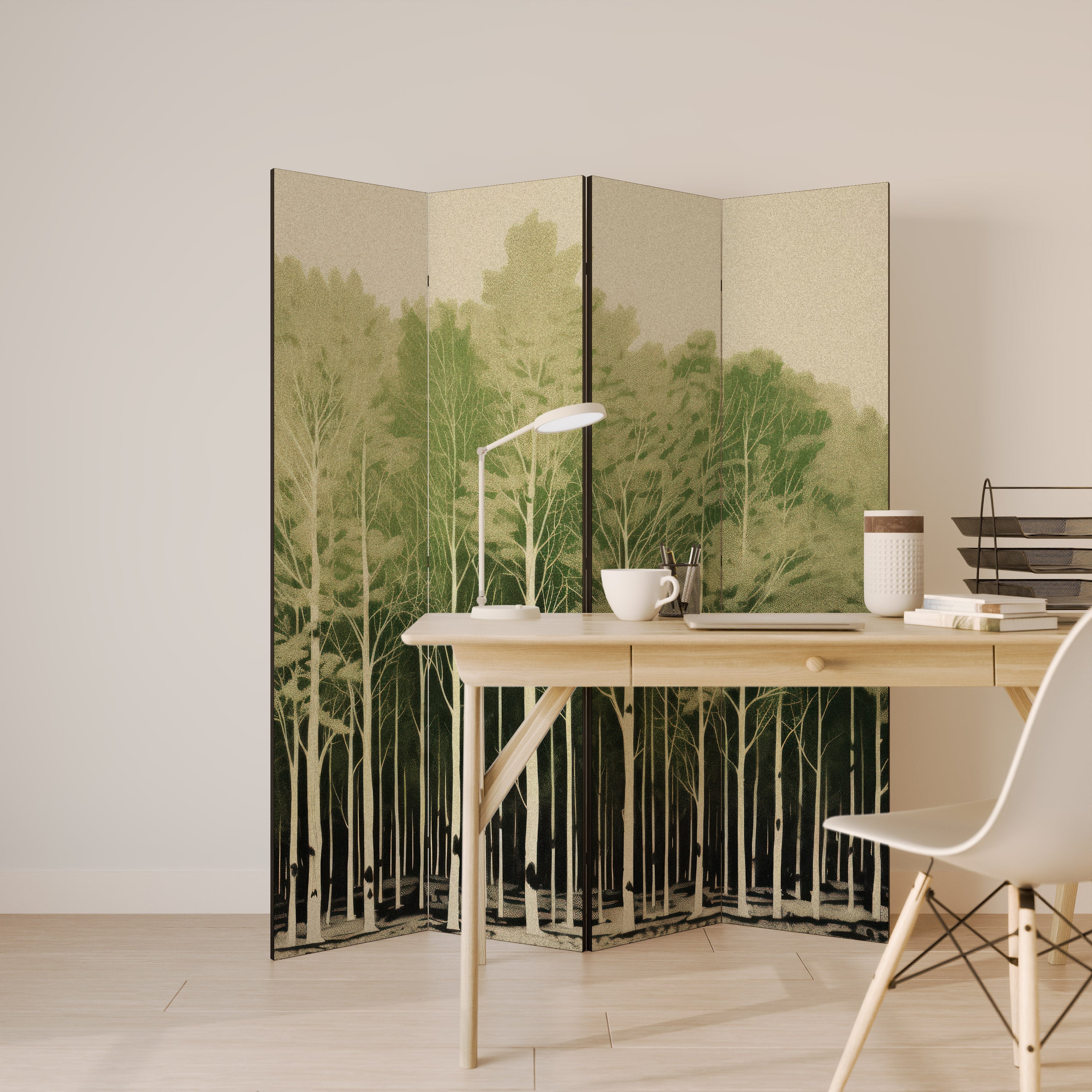 Paravent décoratif à 4 panneaux UNKNOWN NATURE