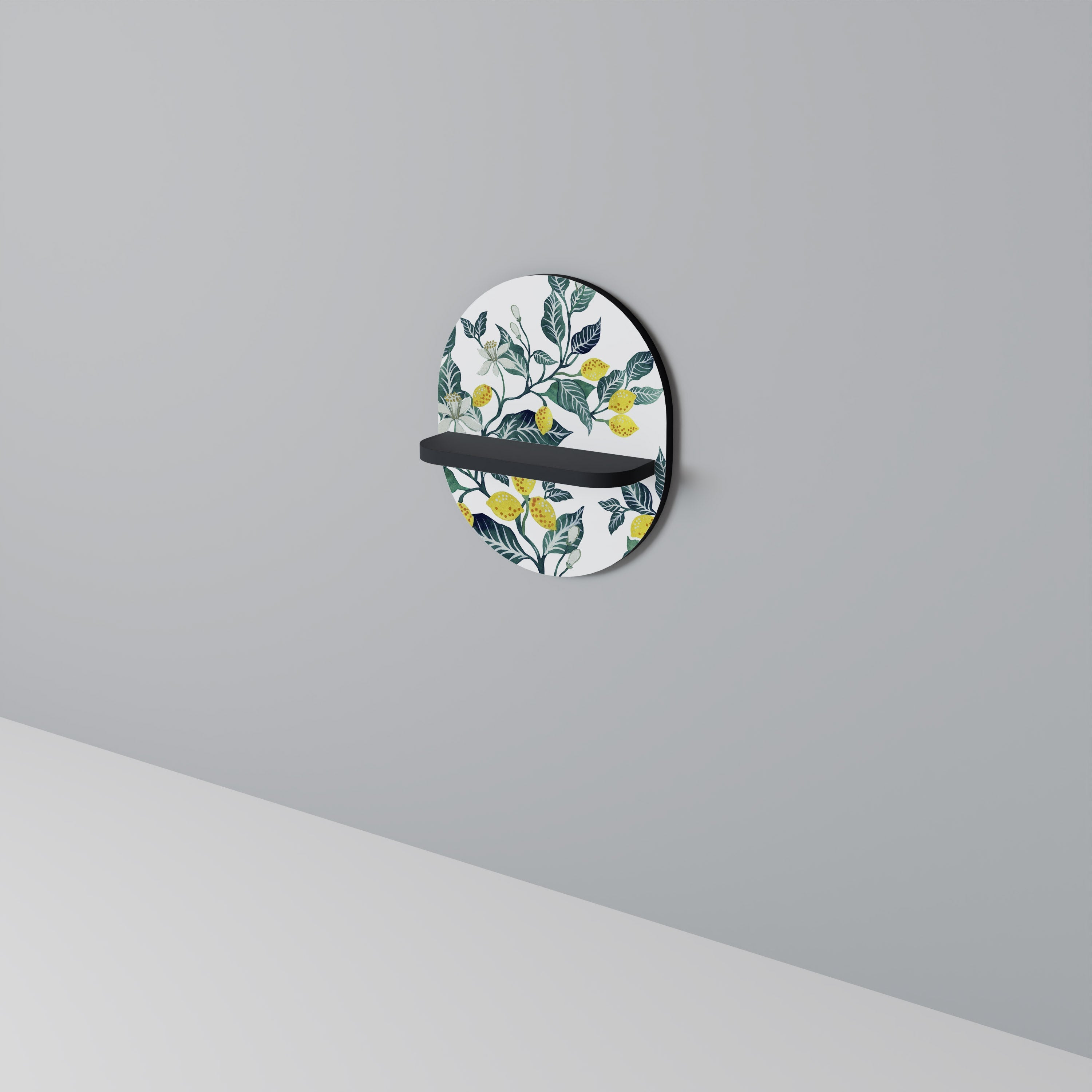 Étagère ovale LEMON TREE en finition noire