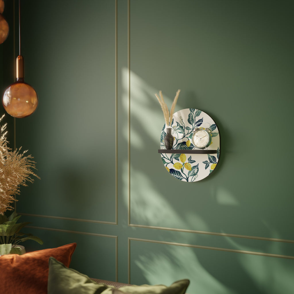 Étagère ovale LEMON TREE en finition noire