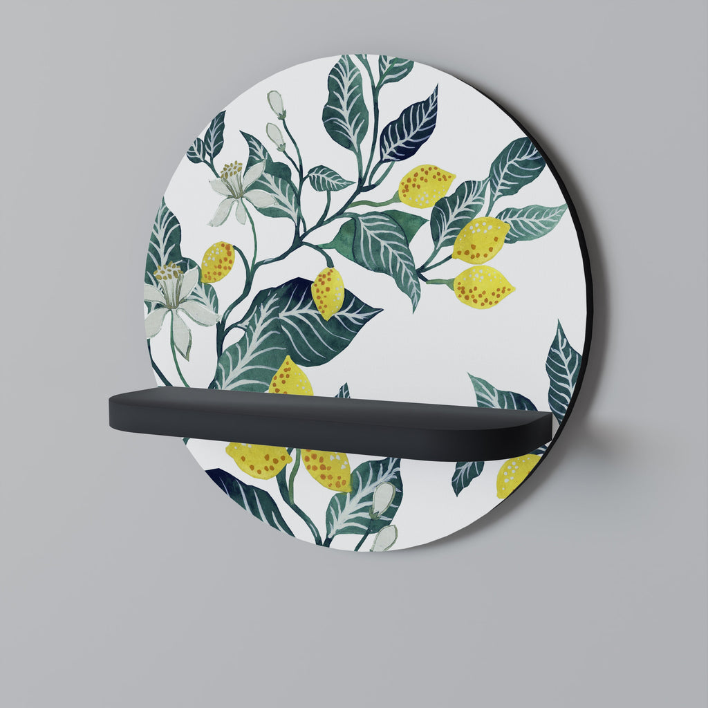 Étagère d'art ronde LEMON TREE en finition noire