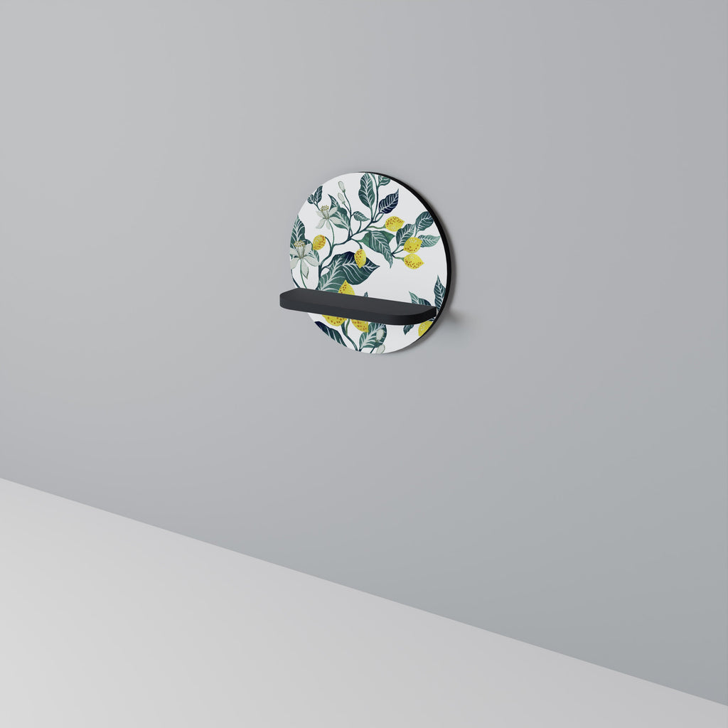 Étagère d'art ronde LEMON TREE en finition noire