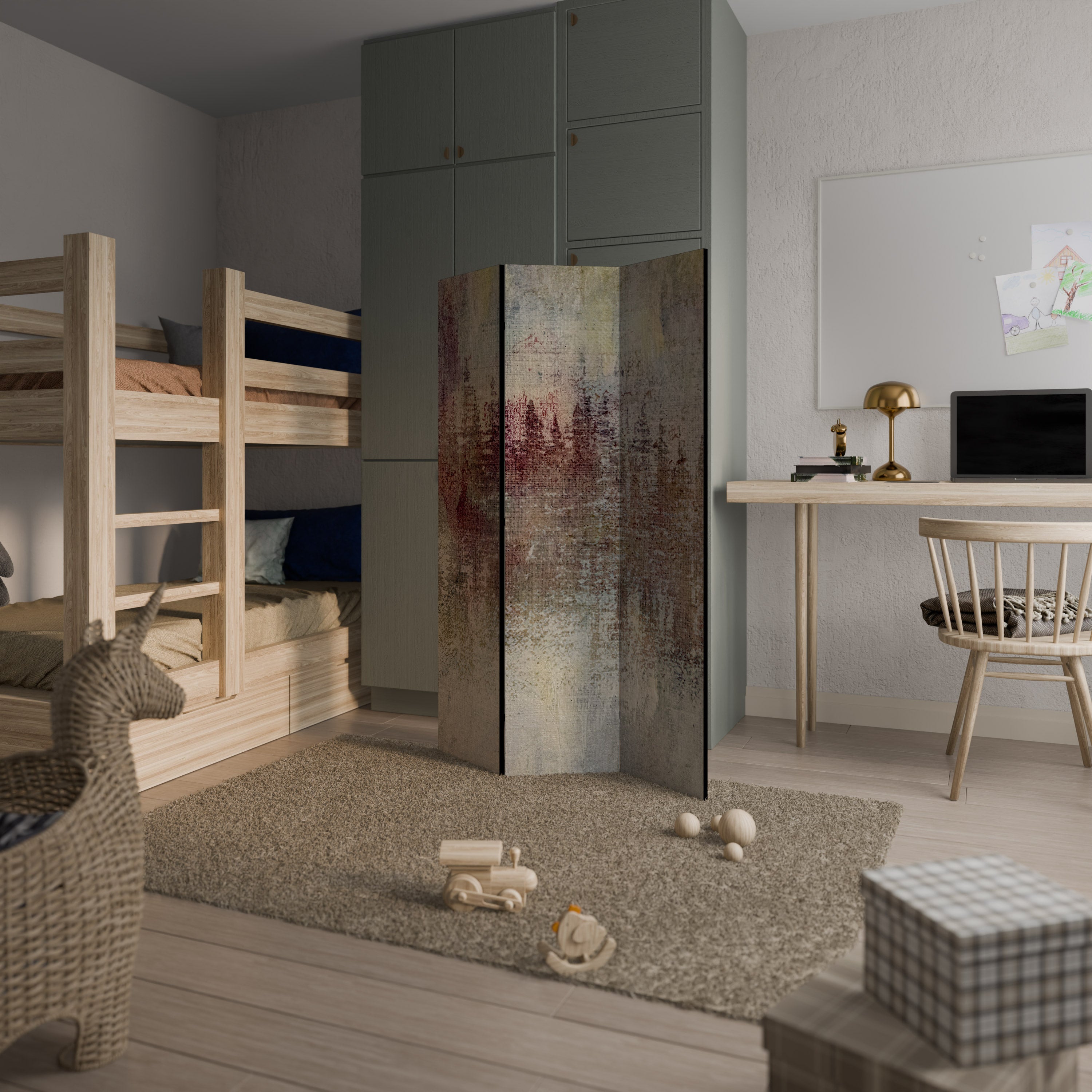 Cloison décorative à 3 panneaux VEILED SUMMIT