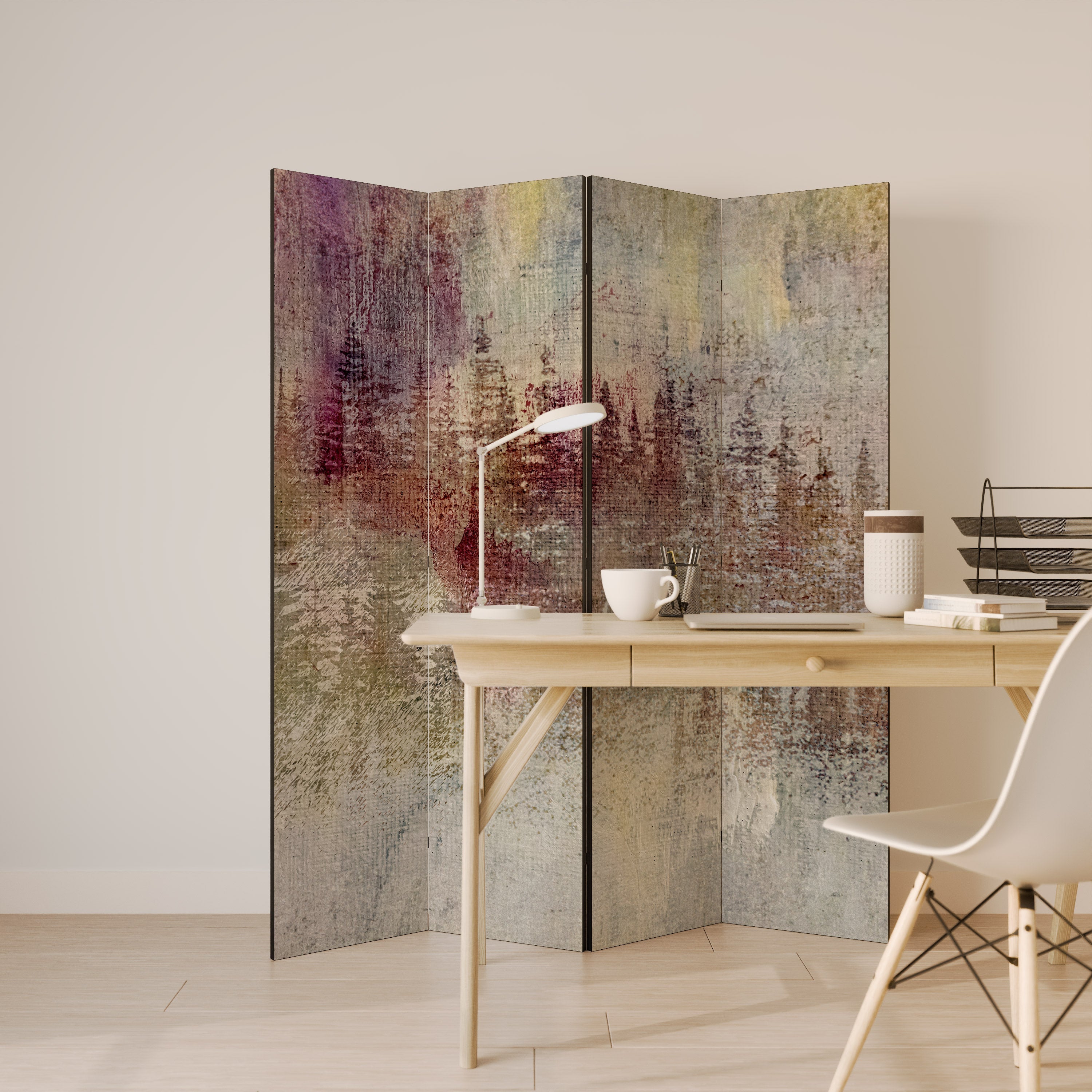 Cloison décorative à 4 panneaux VEILED SUMMIT