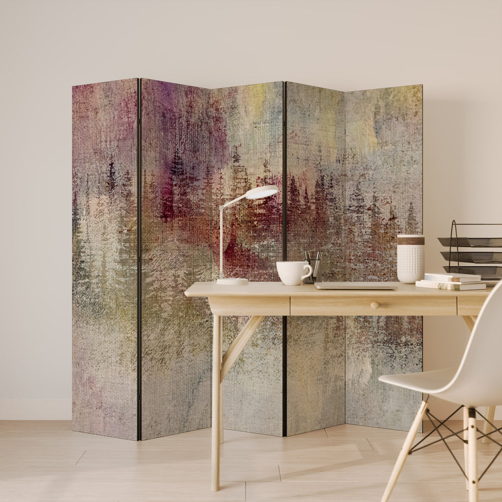 VEILED SUMMIT Decorative 5-Panel Room Divider