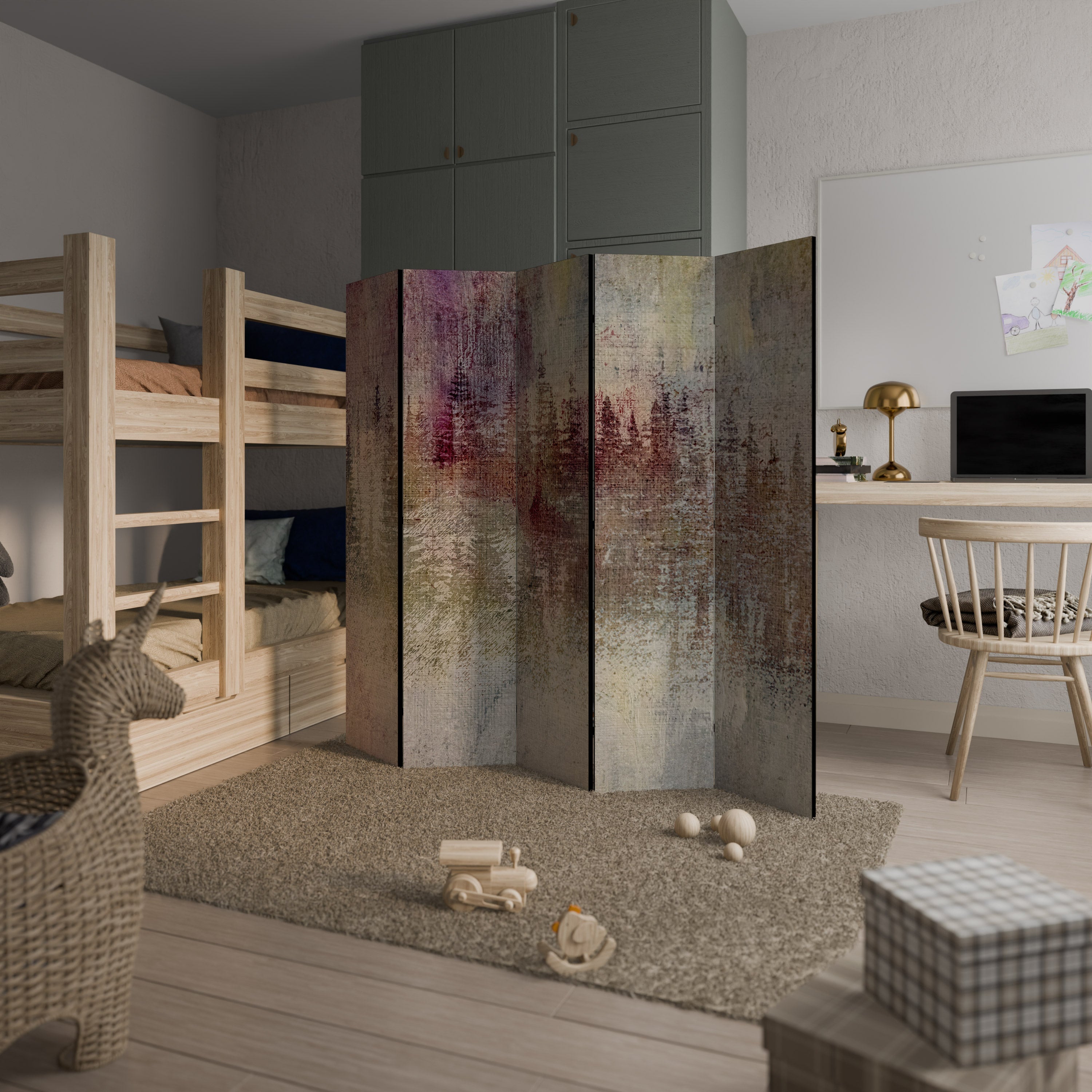 Cloison décorative à 5 panneaux VEILED SUMMIT