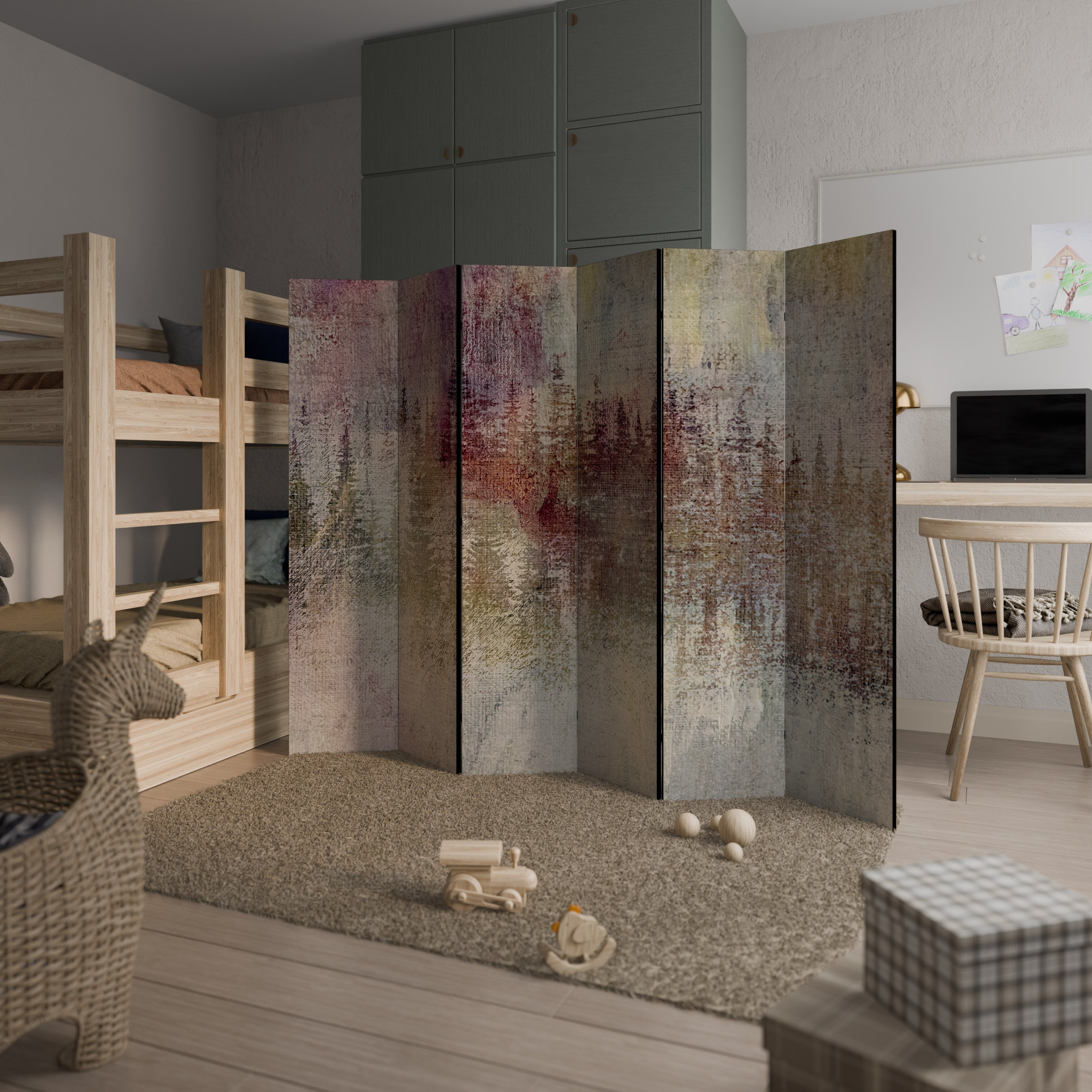 Cloison décorative à 6 panneaux VEILED SUMMIT