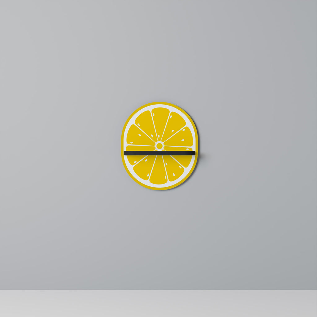 Étagère d'art ovale RENFORCEMENT LEMON en finition noire