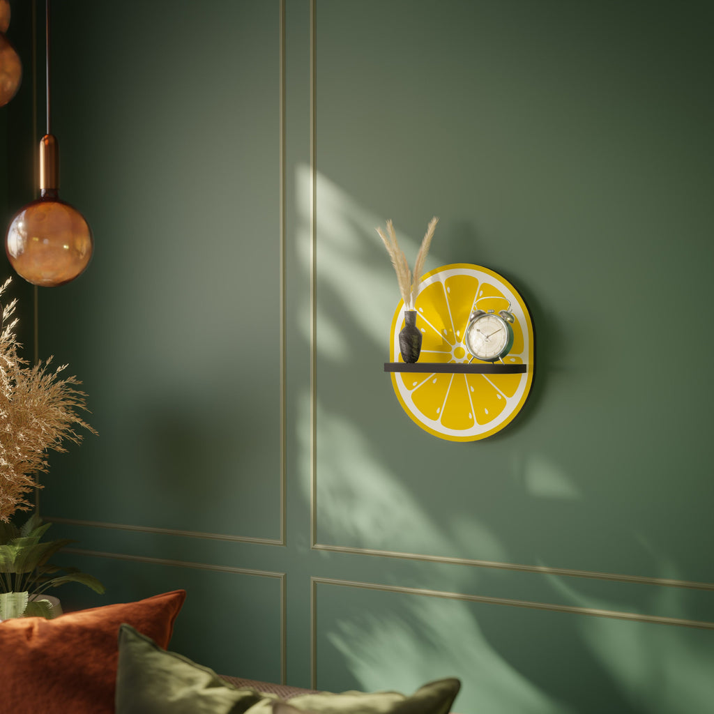 Étagère d'art ovale RENFORCEMENT LEMON en finition noire