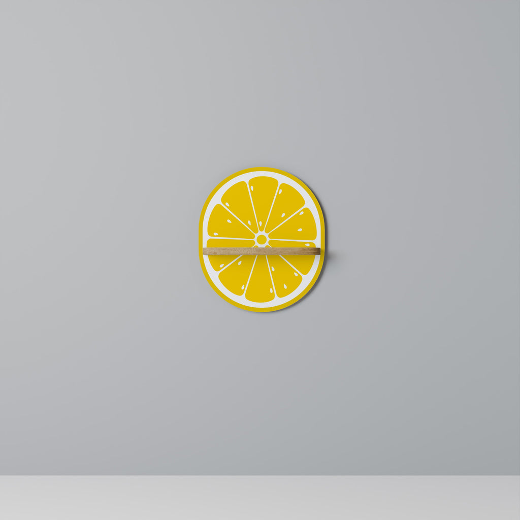 Étagère d'art ovale RENFORCEMENT CITRON effet chêne