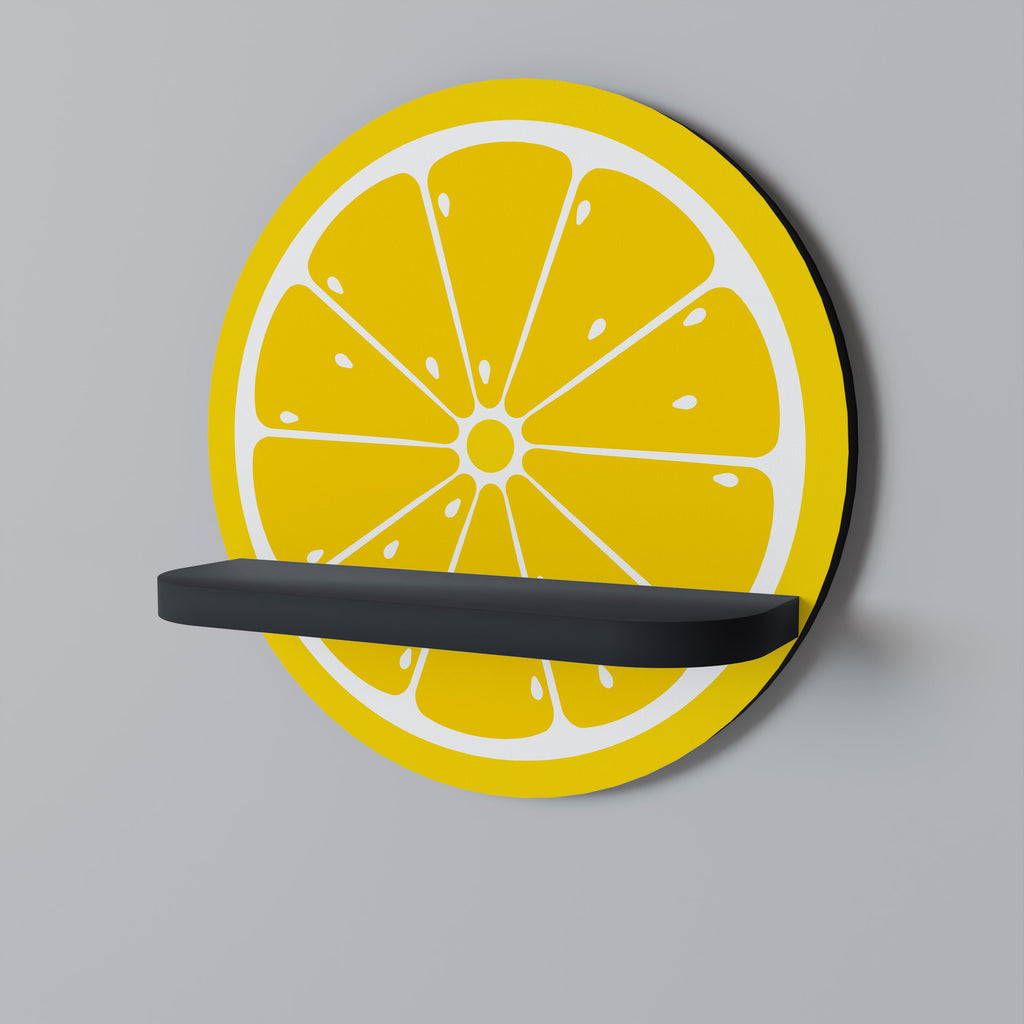 Étagère d'art ronde RENFORCEMENT LEMON en finition noire