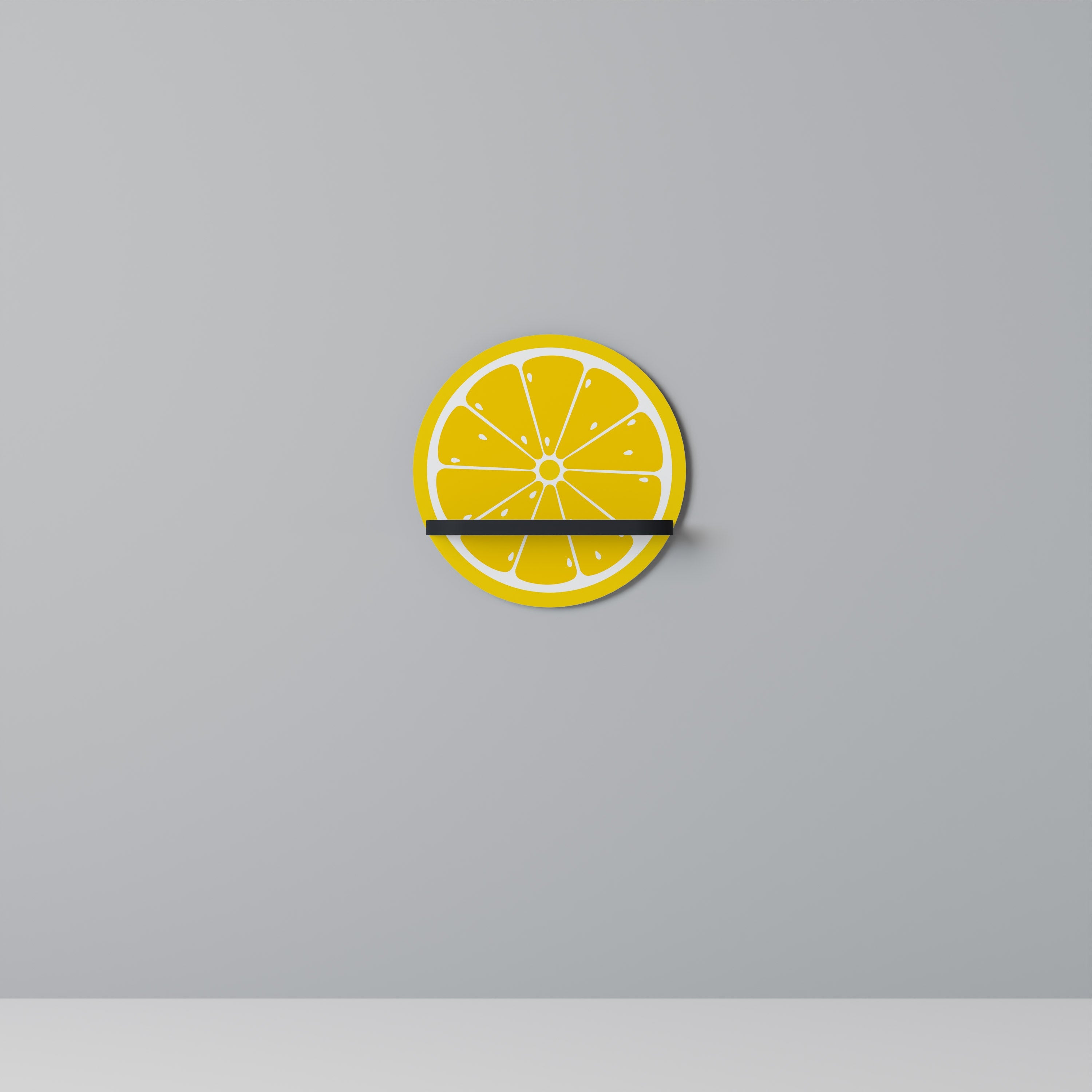 Étagère d'art ronde RENFORCEMENT LEMON en finition noire