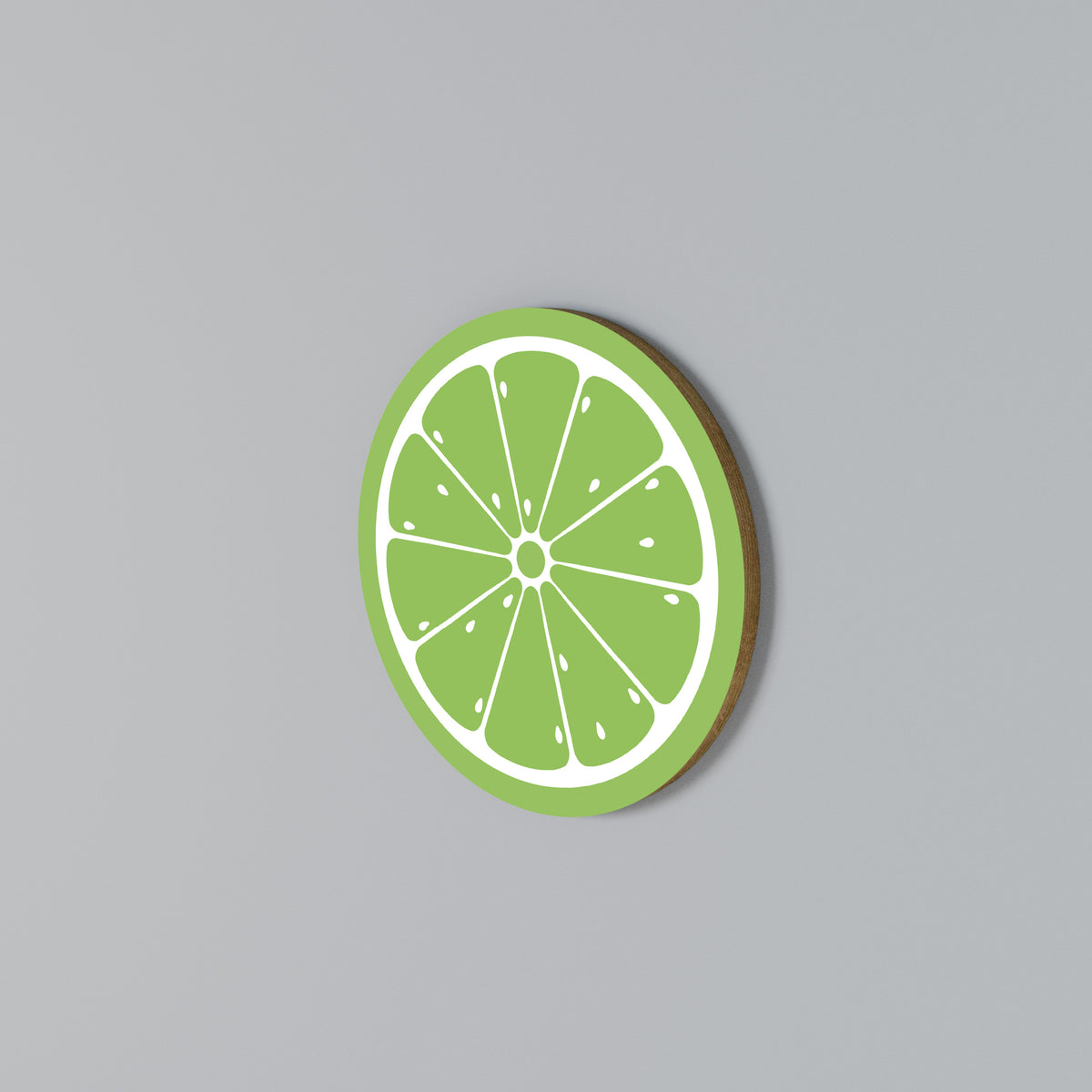 REFRESHING LIME Round Wall Art