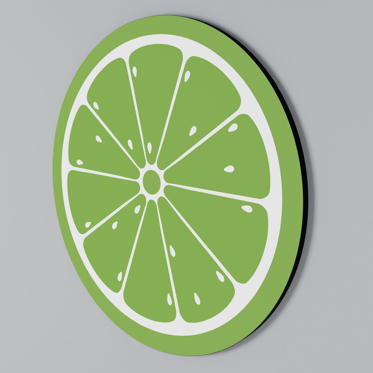 REFRESHING LIME Round Wall Art