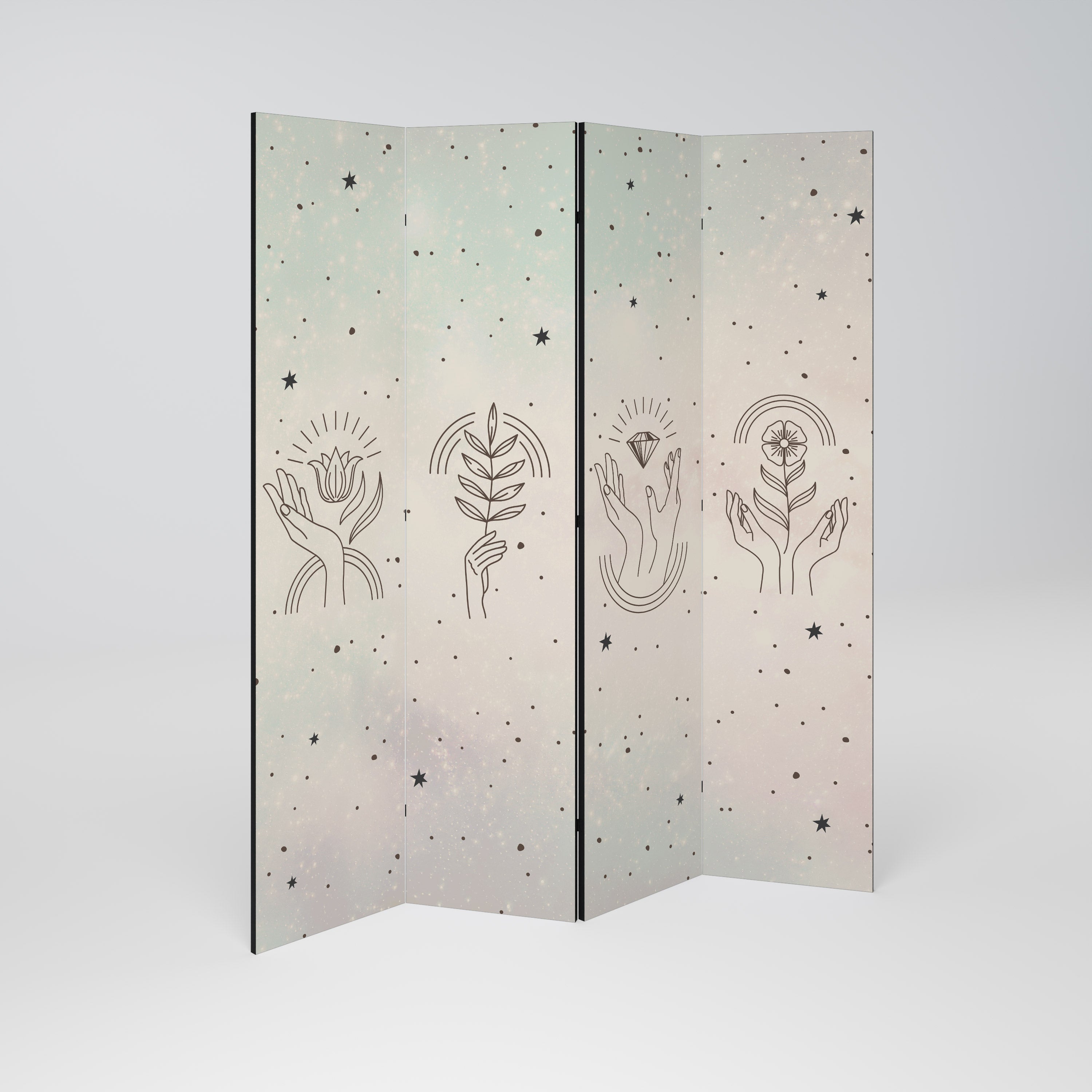 DELICATE BEAUTY 4-Panel Room Divider