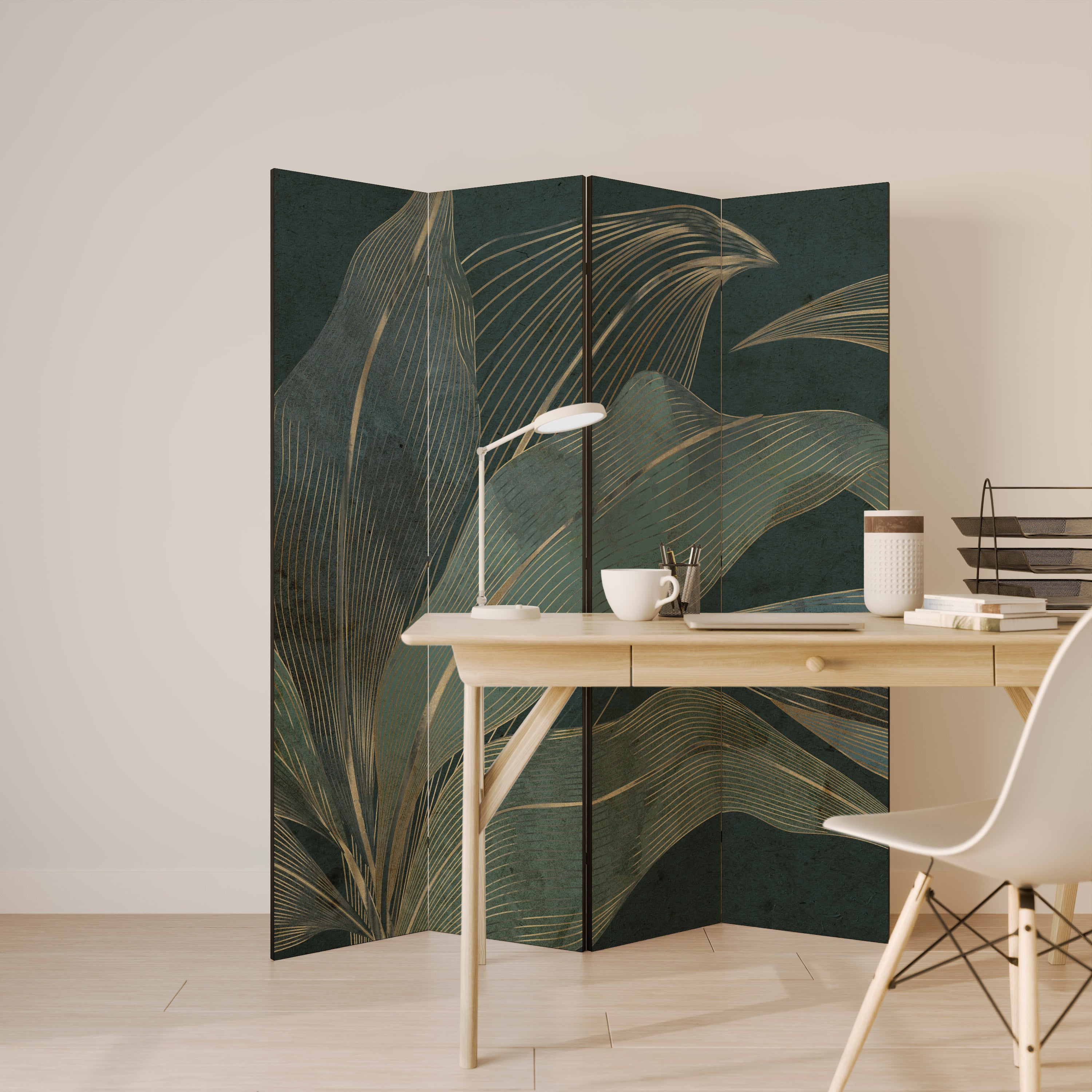 ROYAL GREEN 4-Panel Room Divider