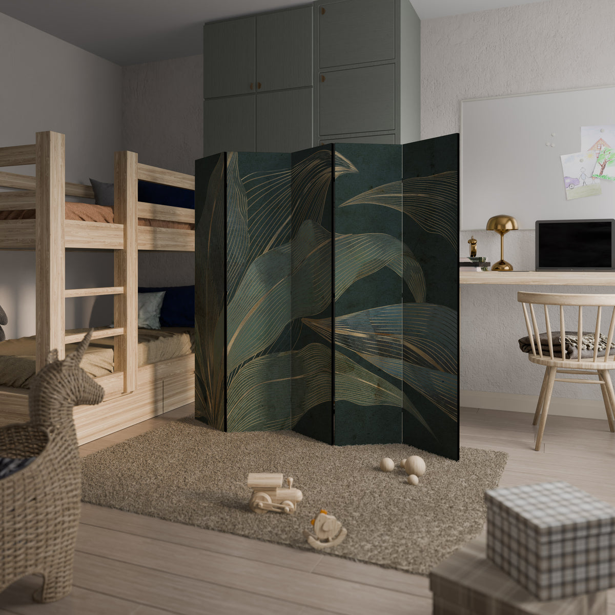 ROYAL GREEN 5-Panel Room Divider