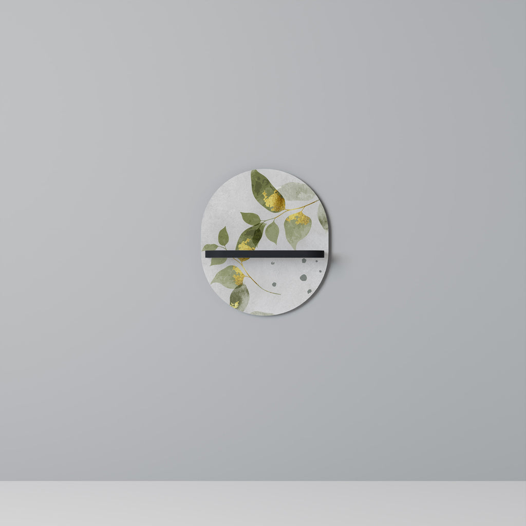 Étagère d'art ovale ELEGANT BOTANICS en finition noire