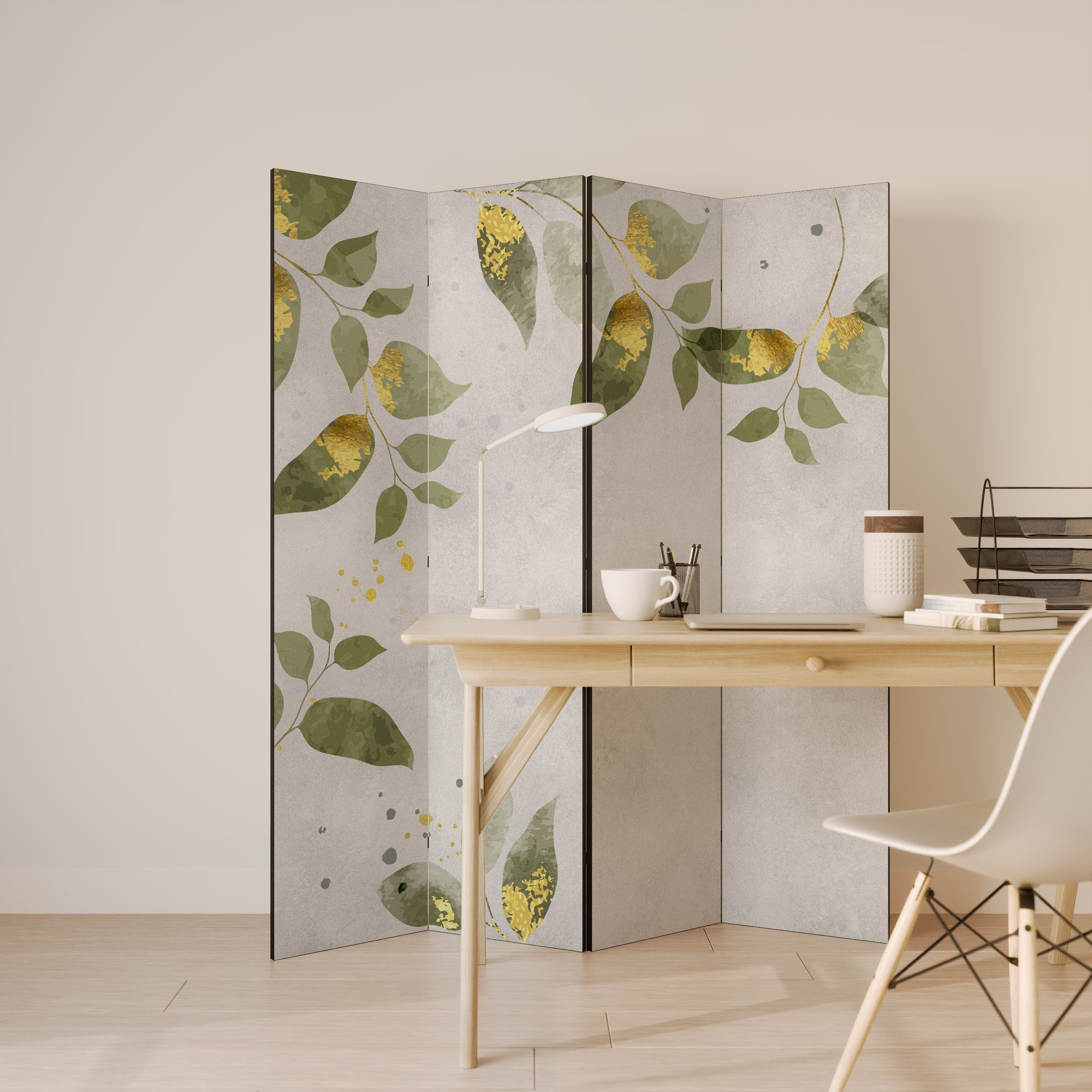 ELEGANT BOTANICS 4-Panel Room Divider