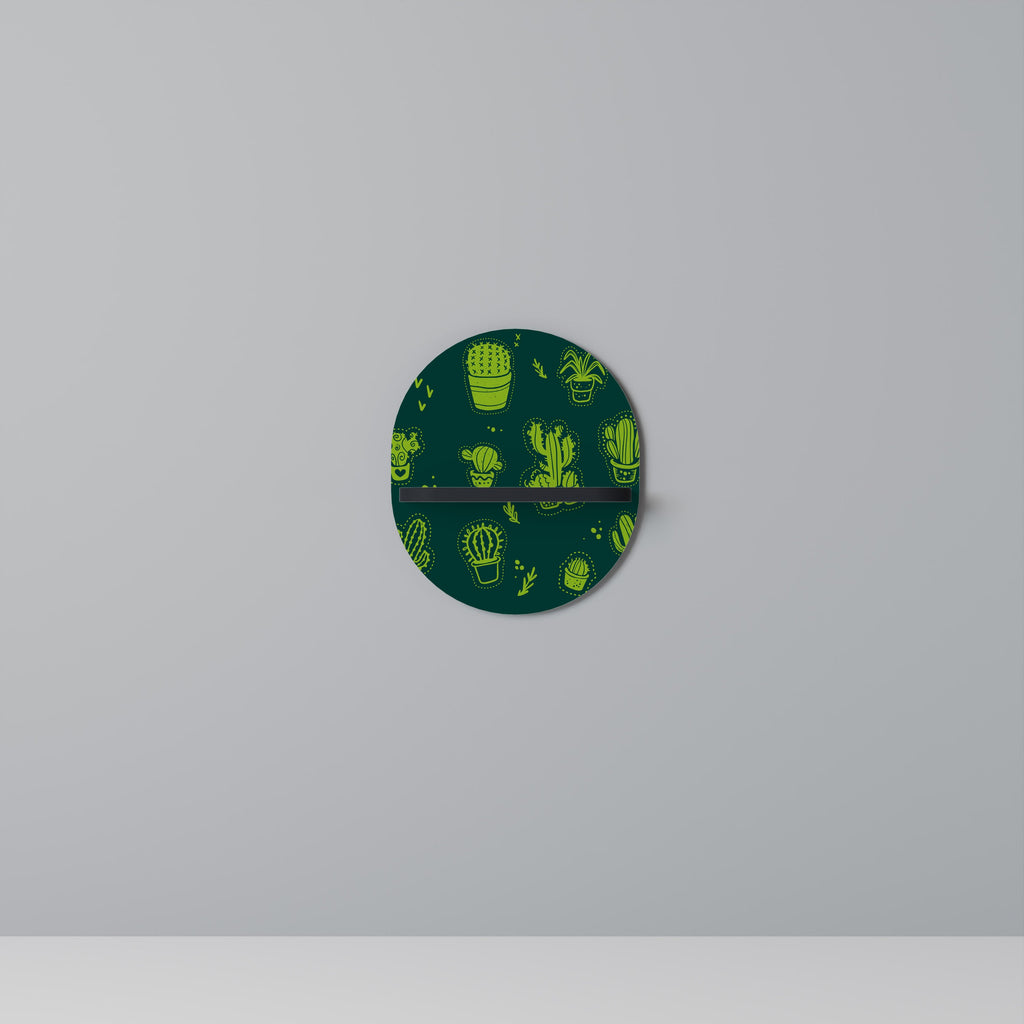 Étagère d'art ovale DESERT GREEN en finition noire