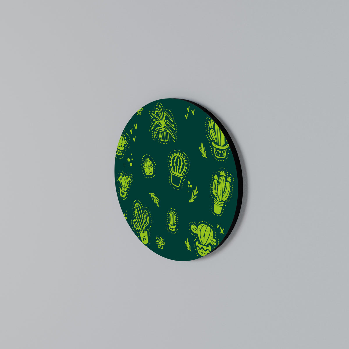 DESERT GREEN Round Wall Art