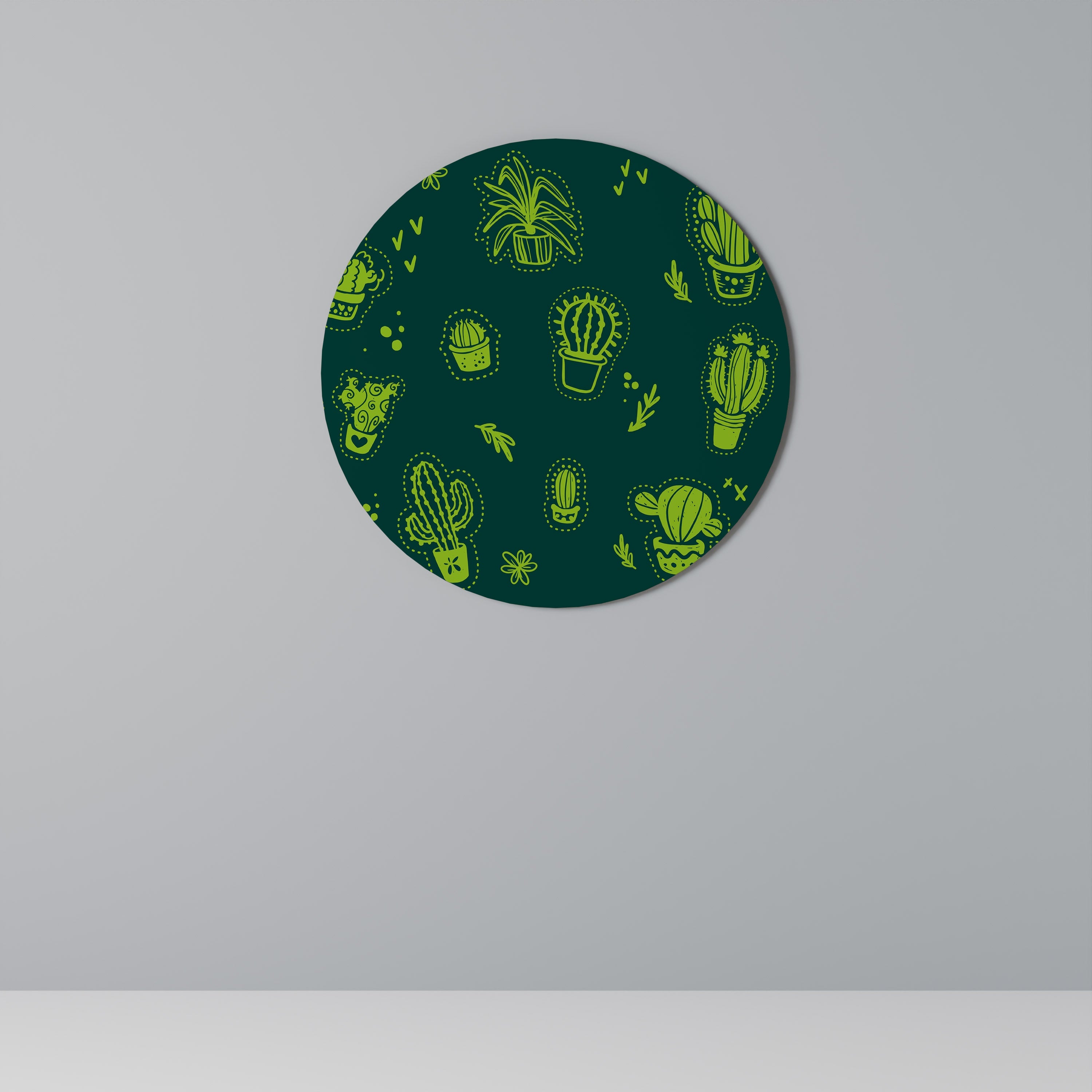 Décoration murale ronde VERT DÉSERT