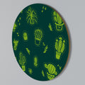 DESERT GREEN Round Wall Art