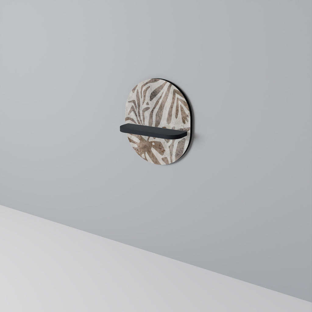 Étagère d'art ovale PASSING TIME en finition noire