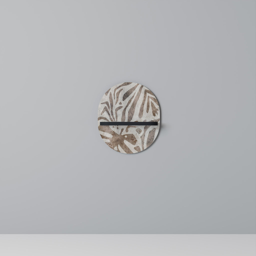 Étagère d'art ovale PASSING TIME en finition noire