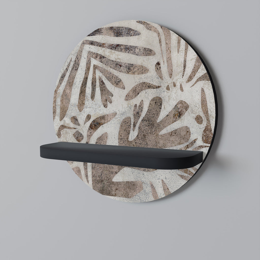 Étagère ronde PASSING TIME en finition noire