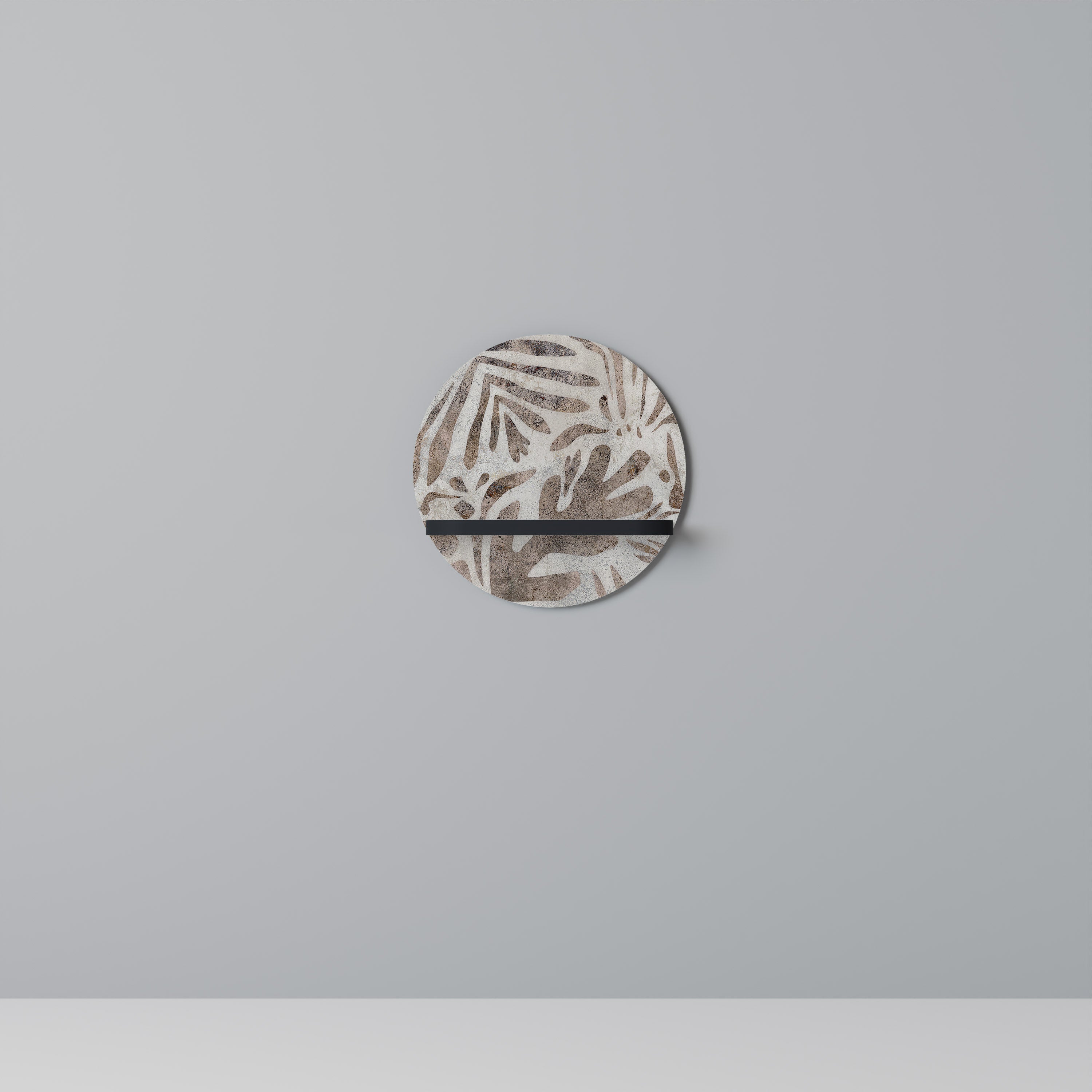 Étagère ronde PASSING TIME en finition noire