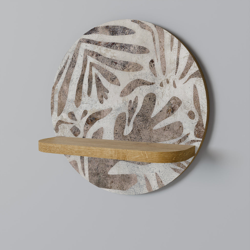 Étagère ronde PASSING TIME effet chêne