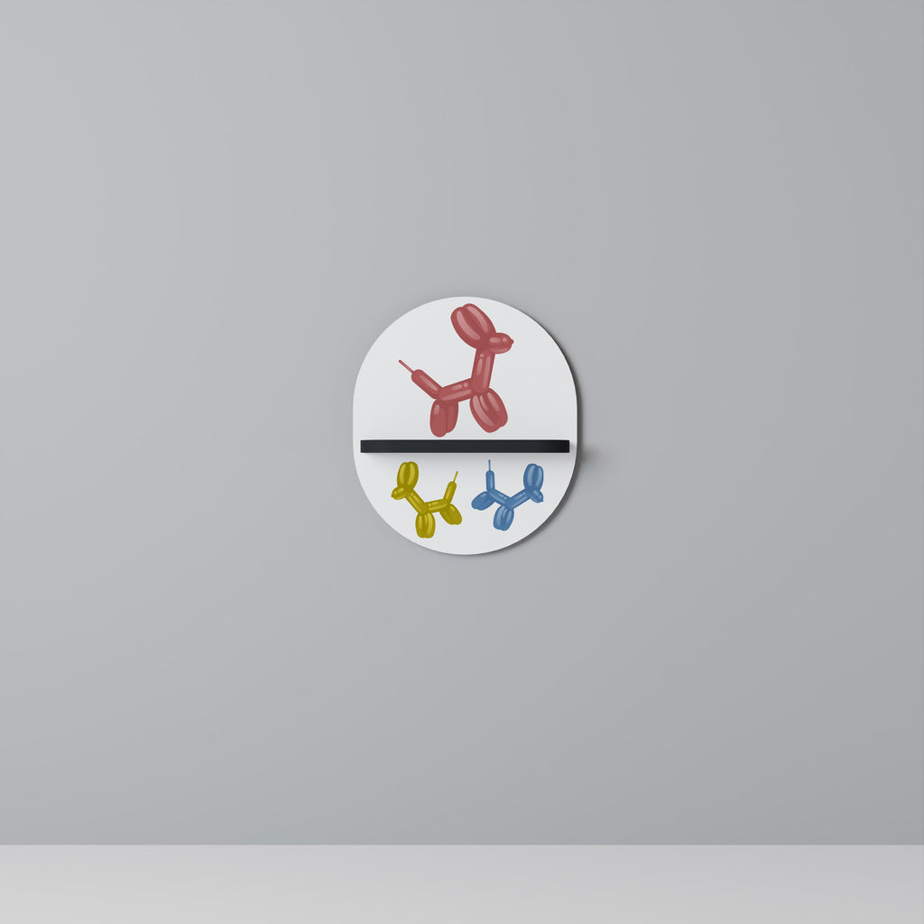 Étagère ovale CHILDHOOD MEMORY en finition noire