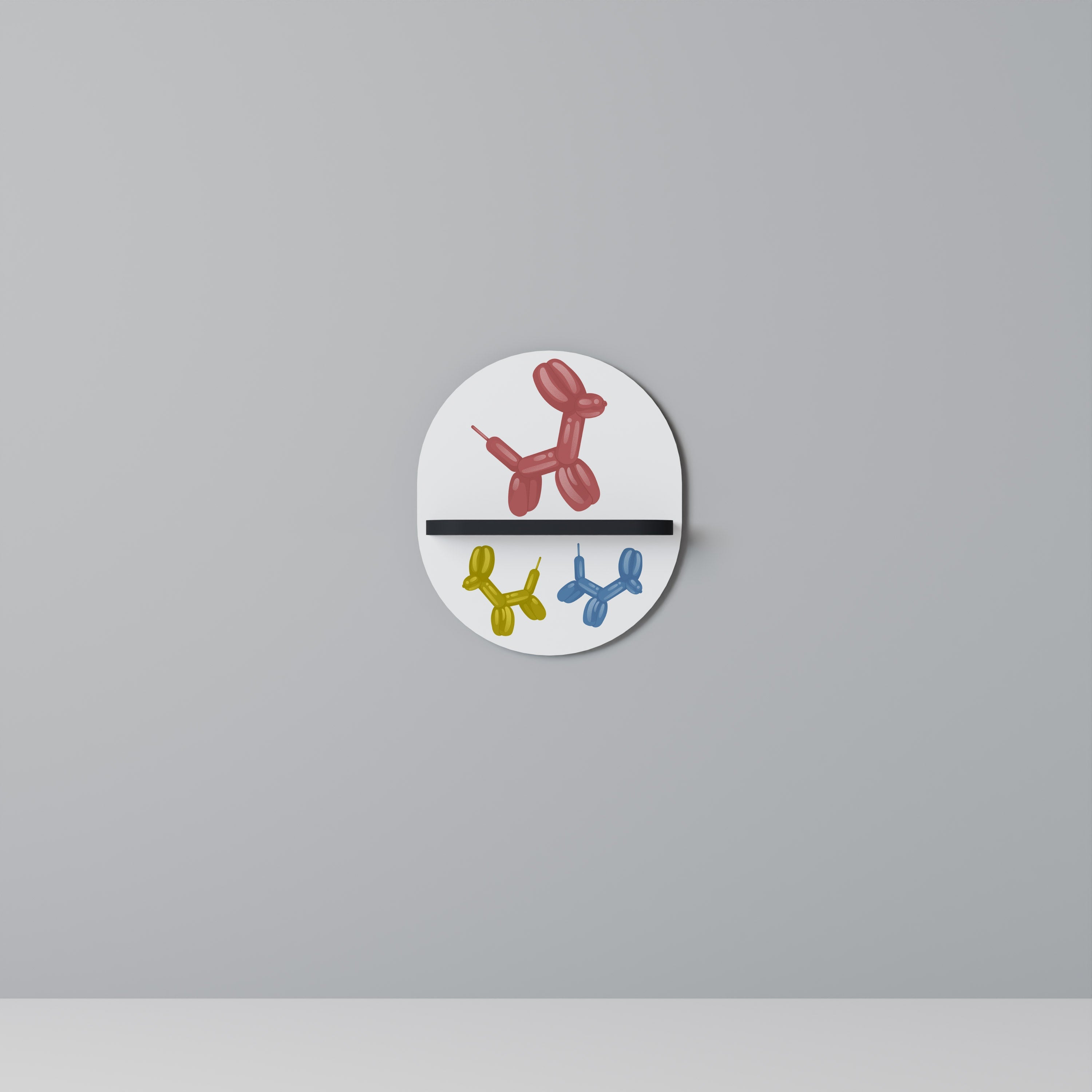 Étagère ovale CHILDHOOD MEMORY en finition noire