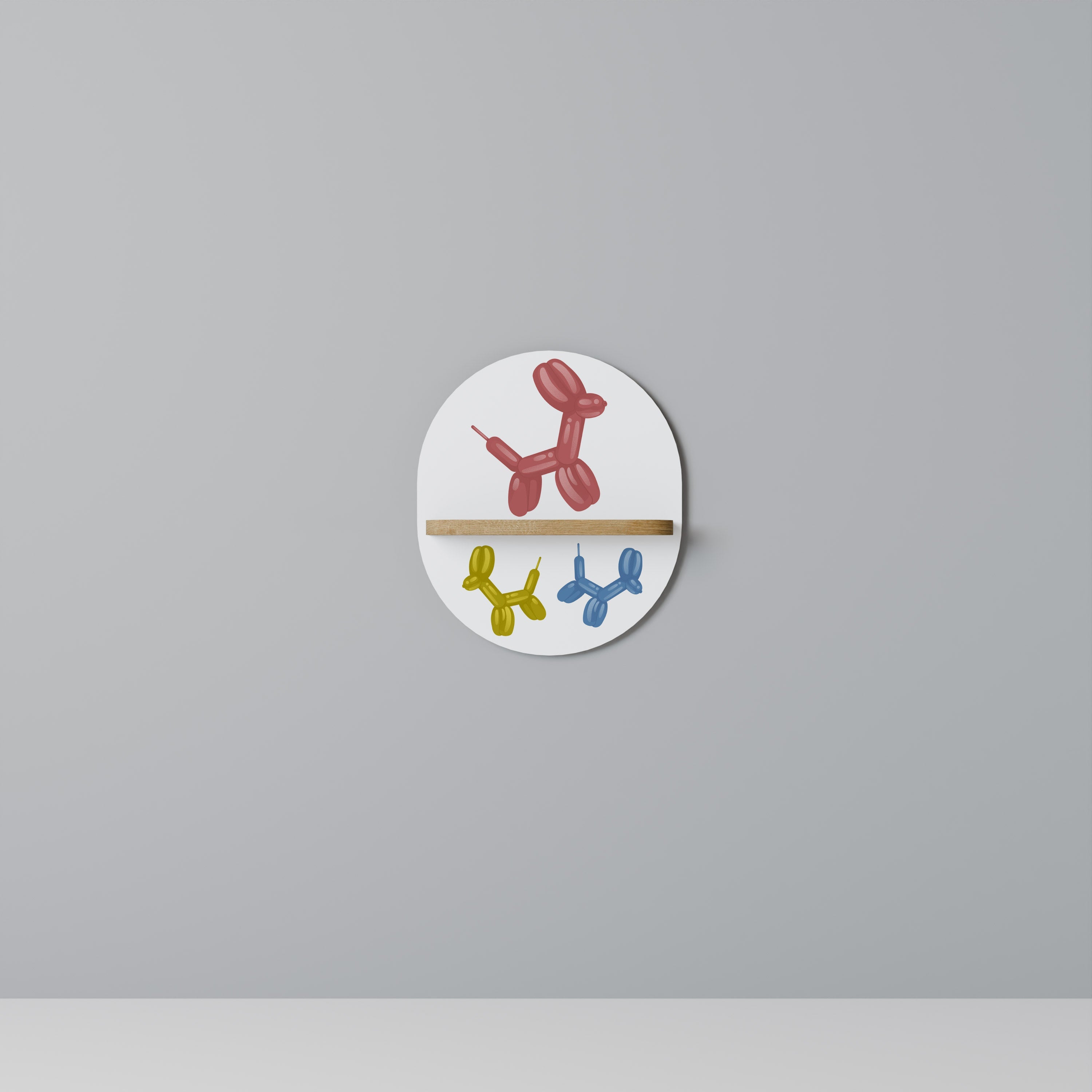 Étagère ovale effet chêne CHILDHOOD MEMORY