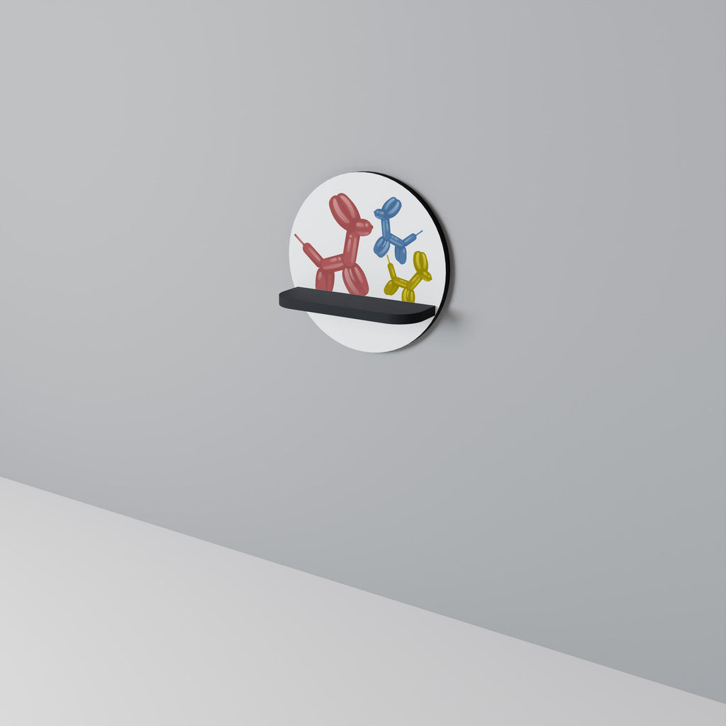 Étagère ronde CHILDHOOD MEMORY en finition noire