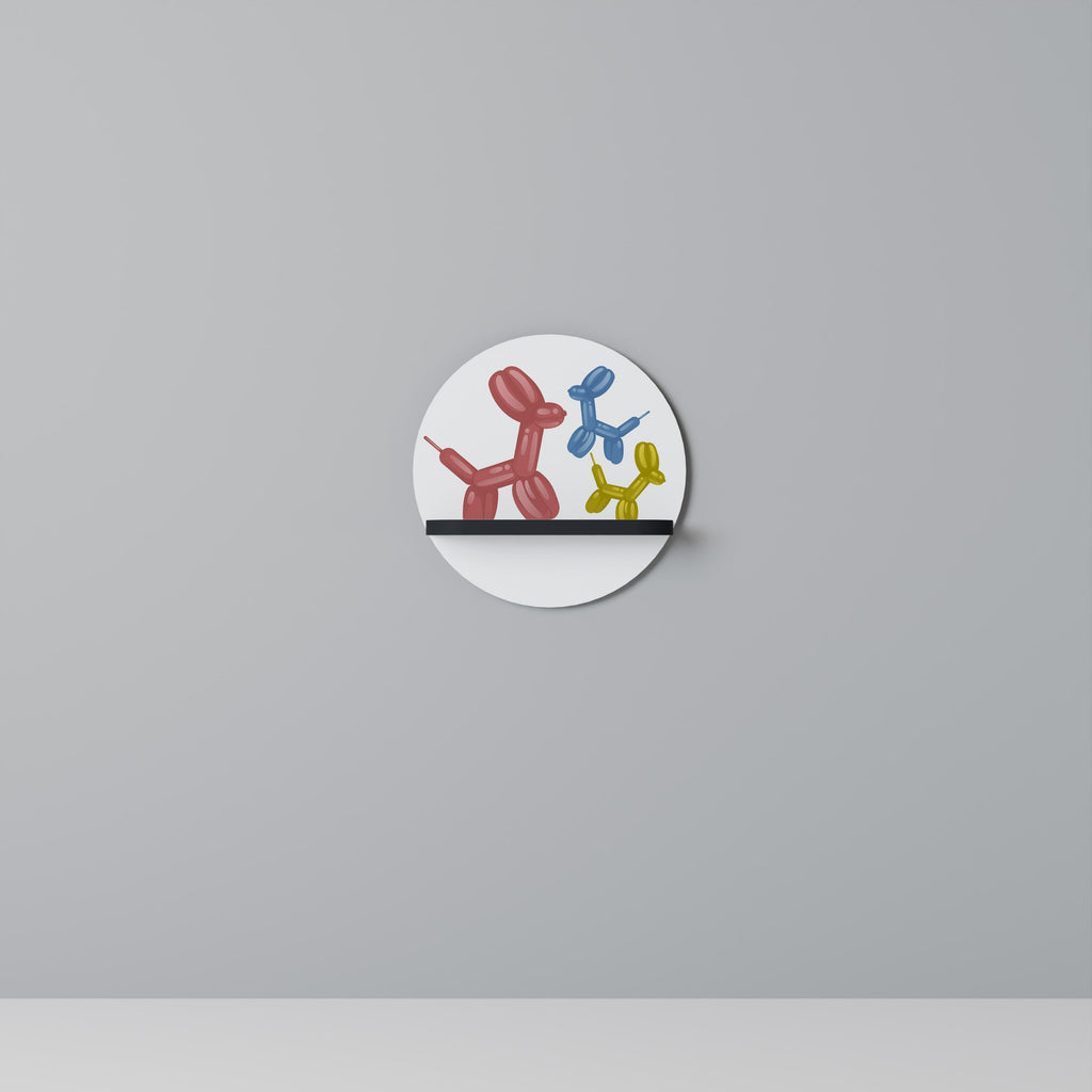 Étagère ronde CHILDHOOD MEMORY en finition noire