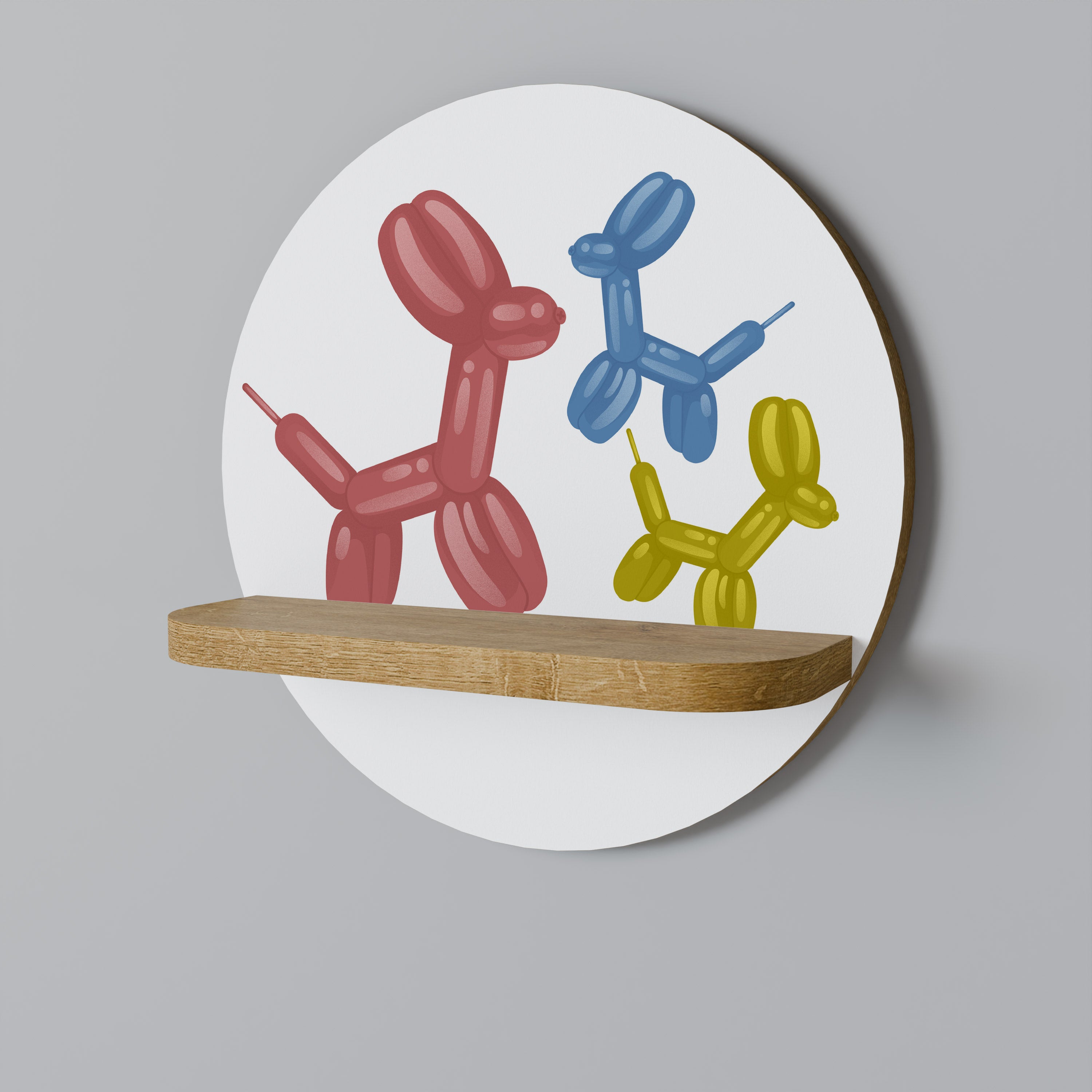 Étagère ronde effet chêne CHILDHOOD MEMORY