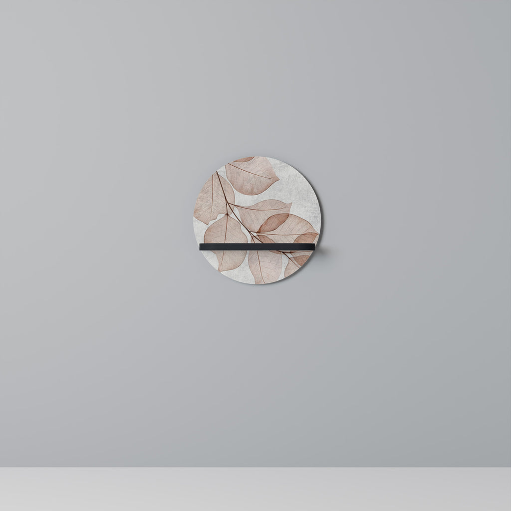 Étagère ronde AUTUMN FRAGILITY en finition noire