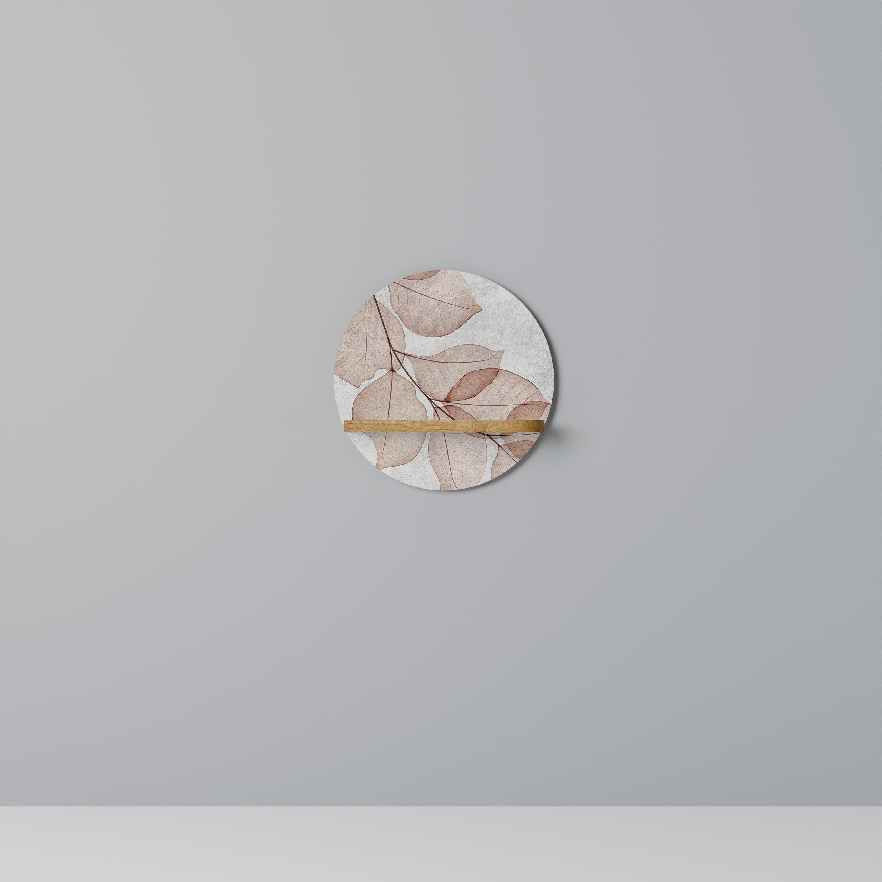 Étagère ronde effet chêne AUTUMN FRAGILITY