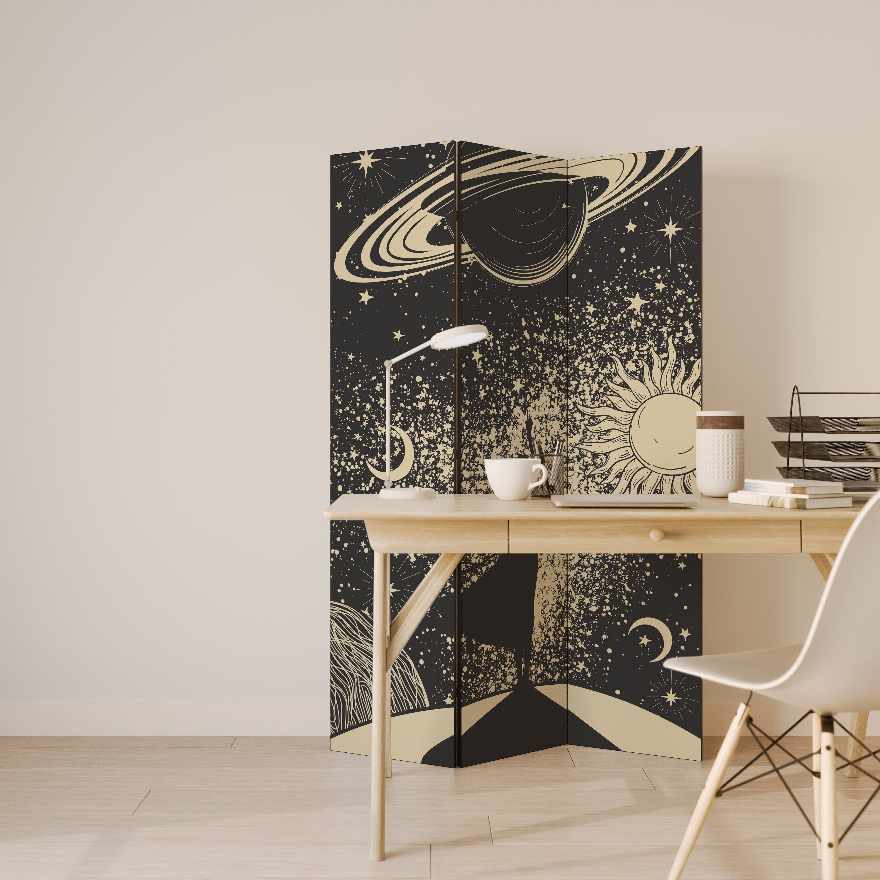 MYSTIC UNIVERSE Paravent décoratif à 3 panneaux