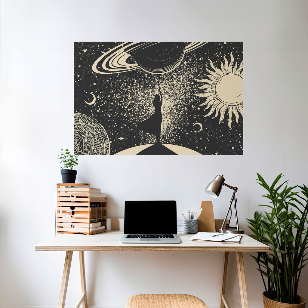 MYSTIC UNIVERSE Peel and Stick Horizontal Poster