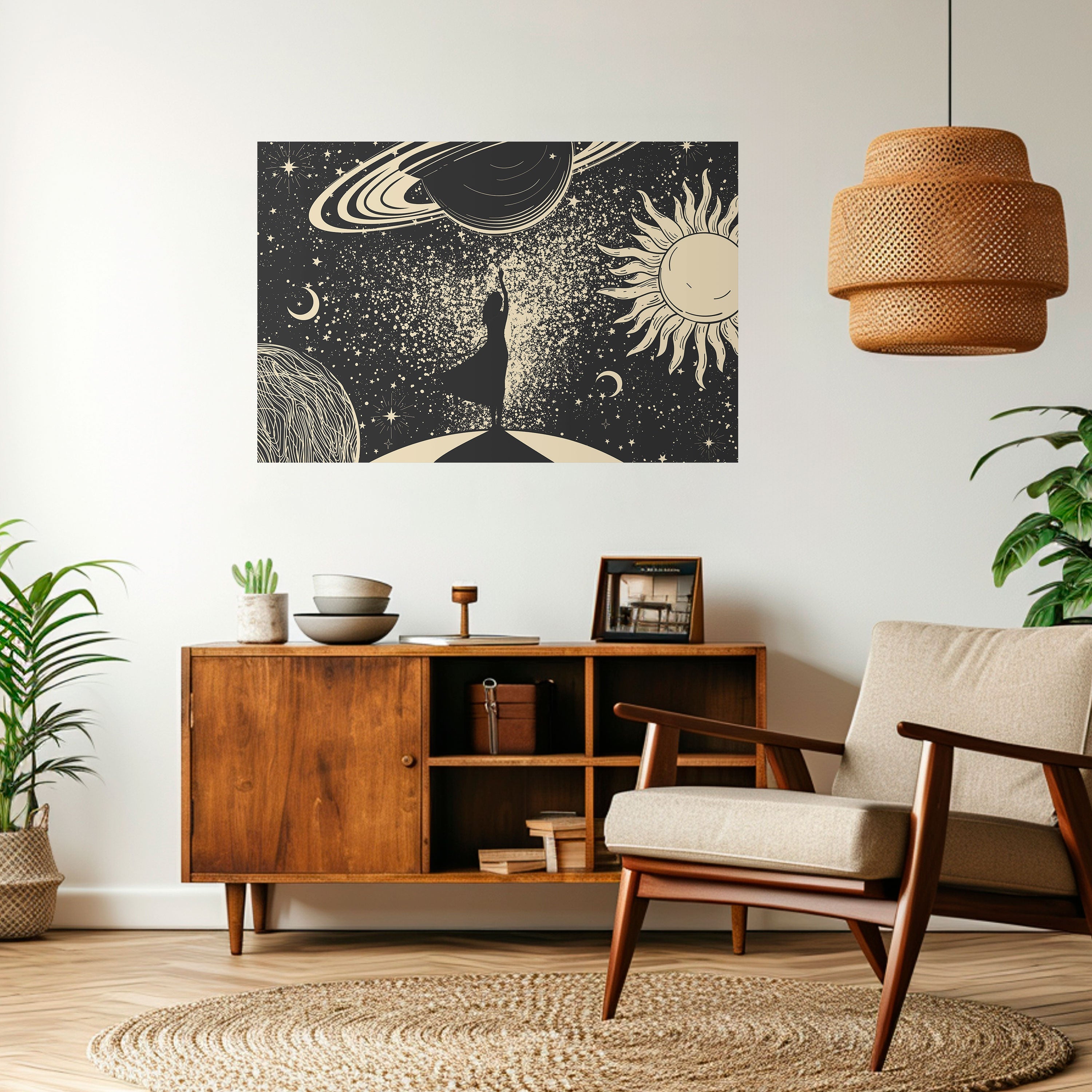 Affiche horizontale autocollante MYSTIC UNIVERSE