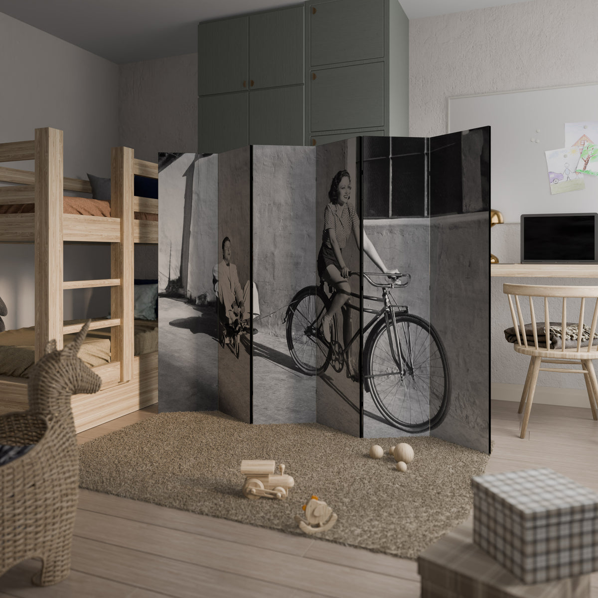 HAPPY JOURNEY 6-Panel Room Divider