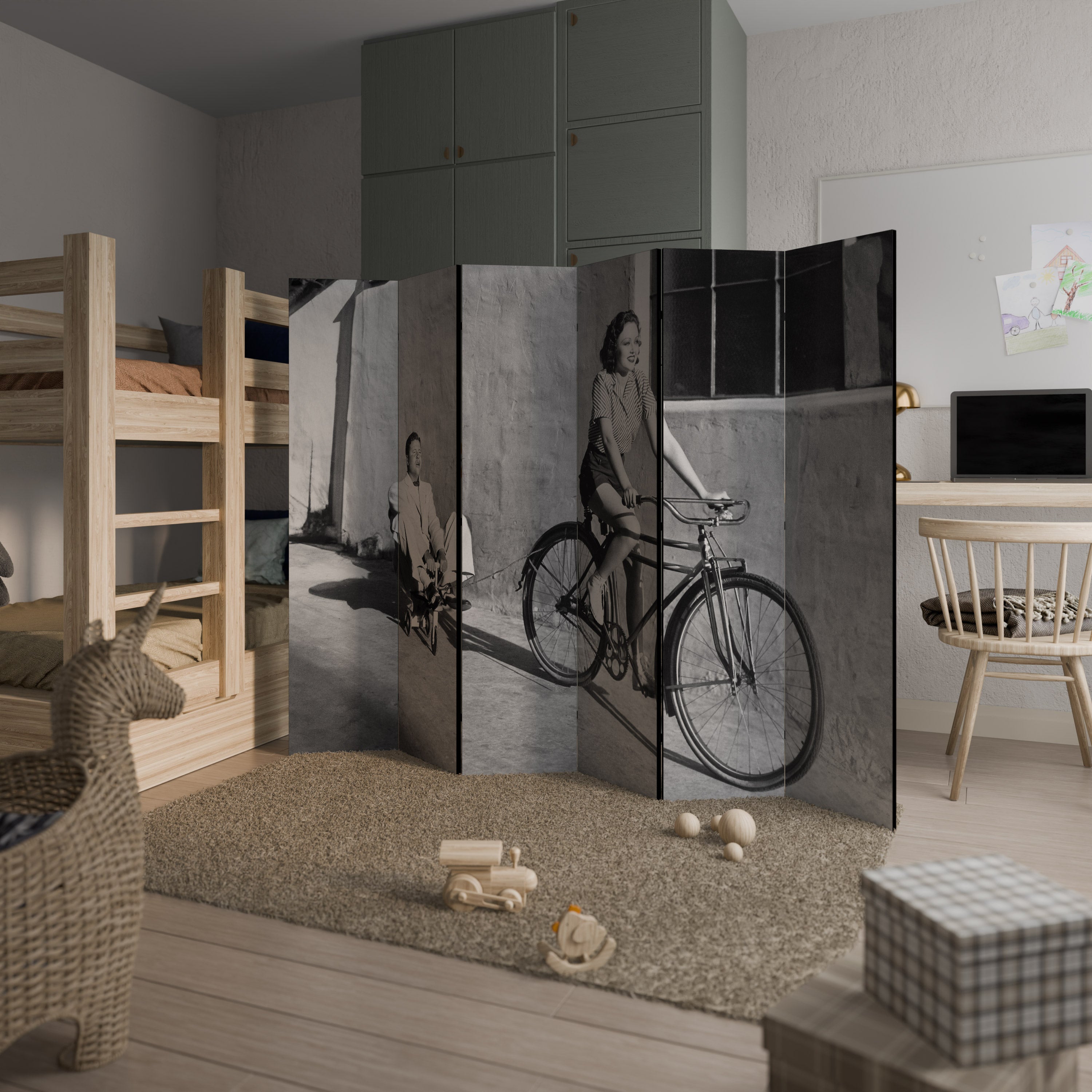 Paravent décoratif à 6 panneaux HAPPY JOURNEY