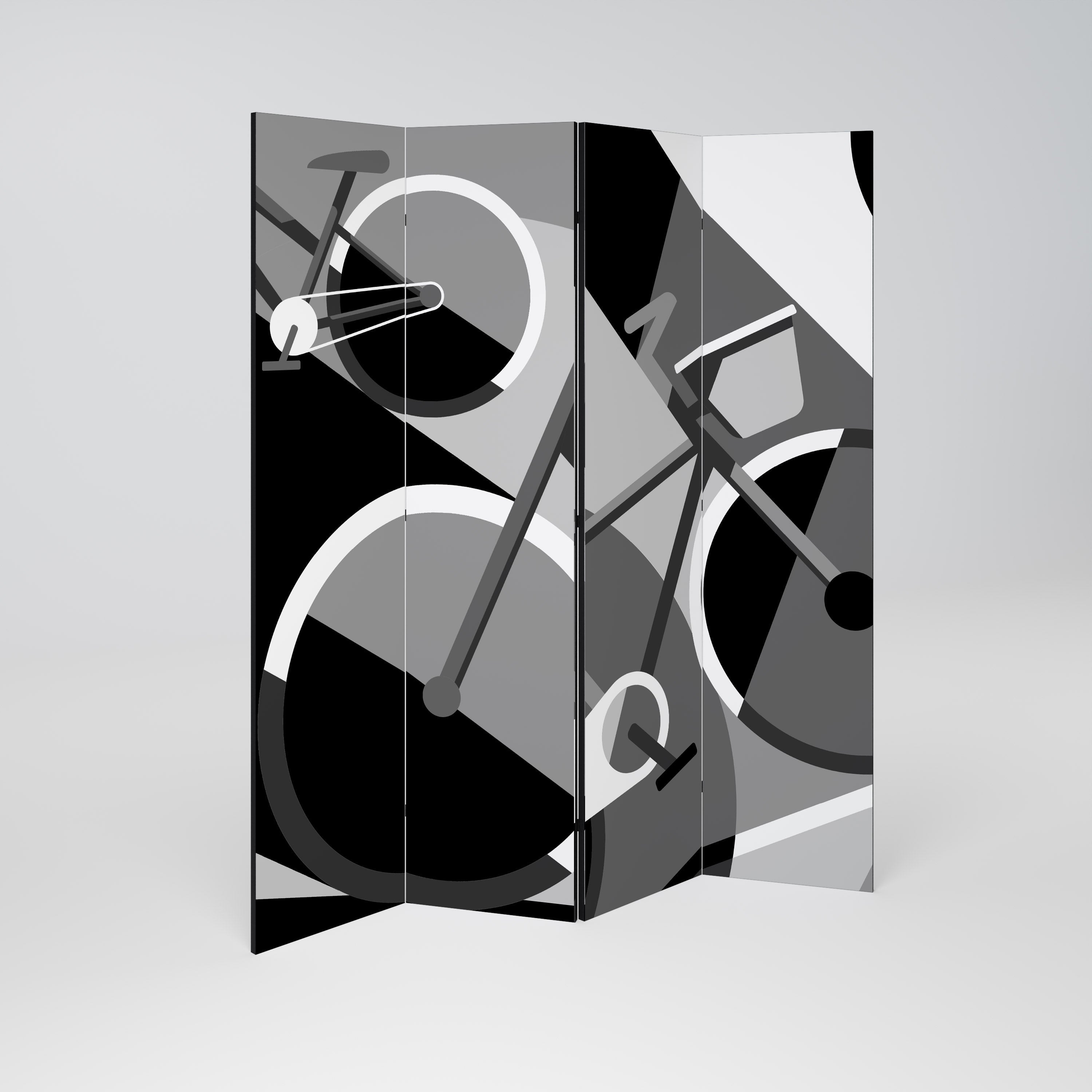 BIKE ENERGY Séparateur de pièce décoratif à 4 panneaux