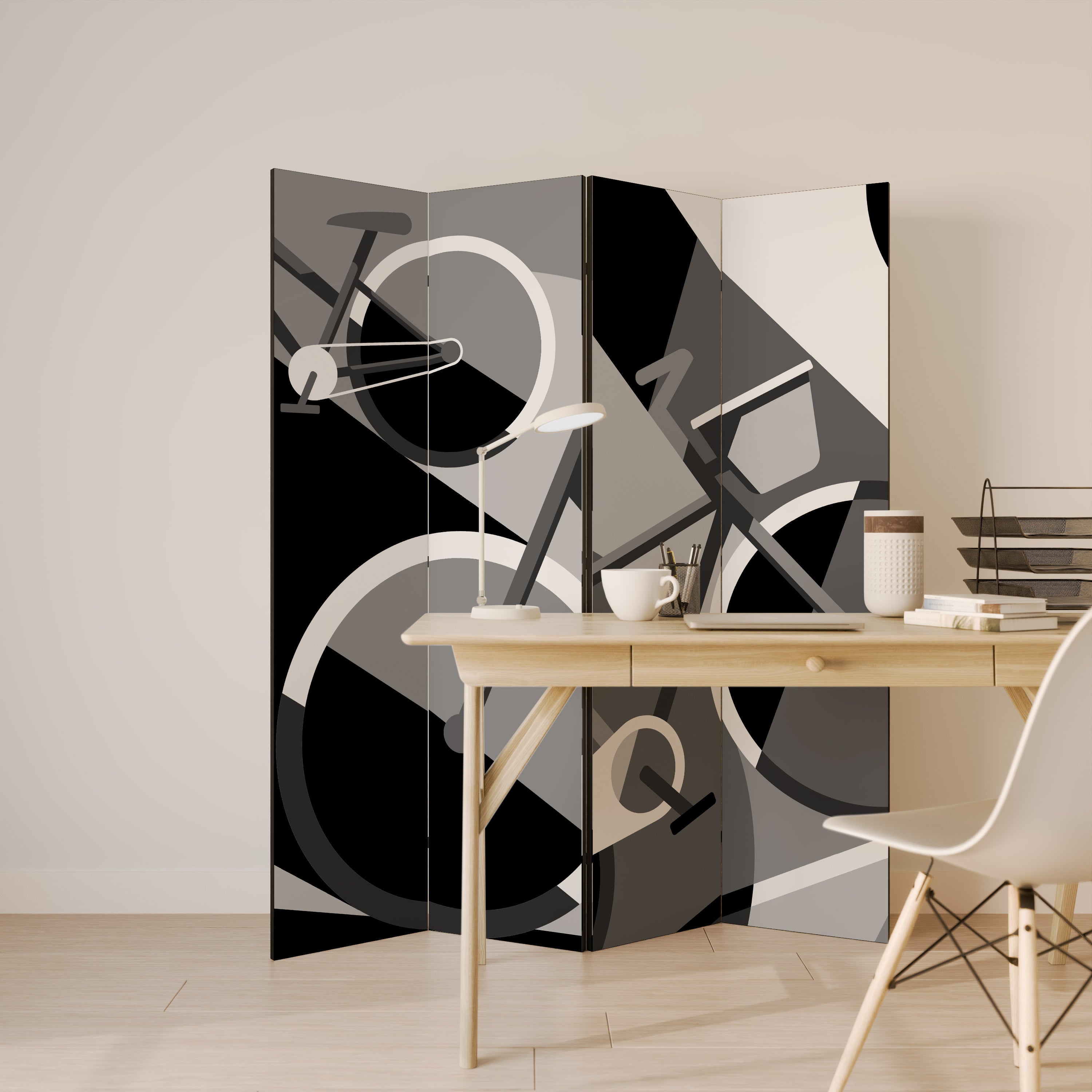 BIKE ENERGY 4-Panel Room Divider