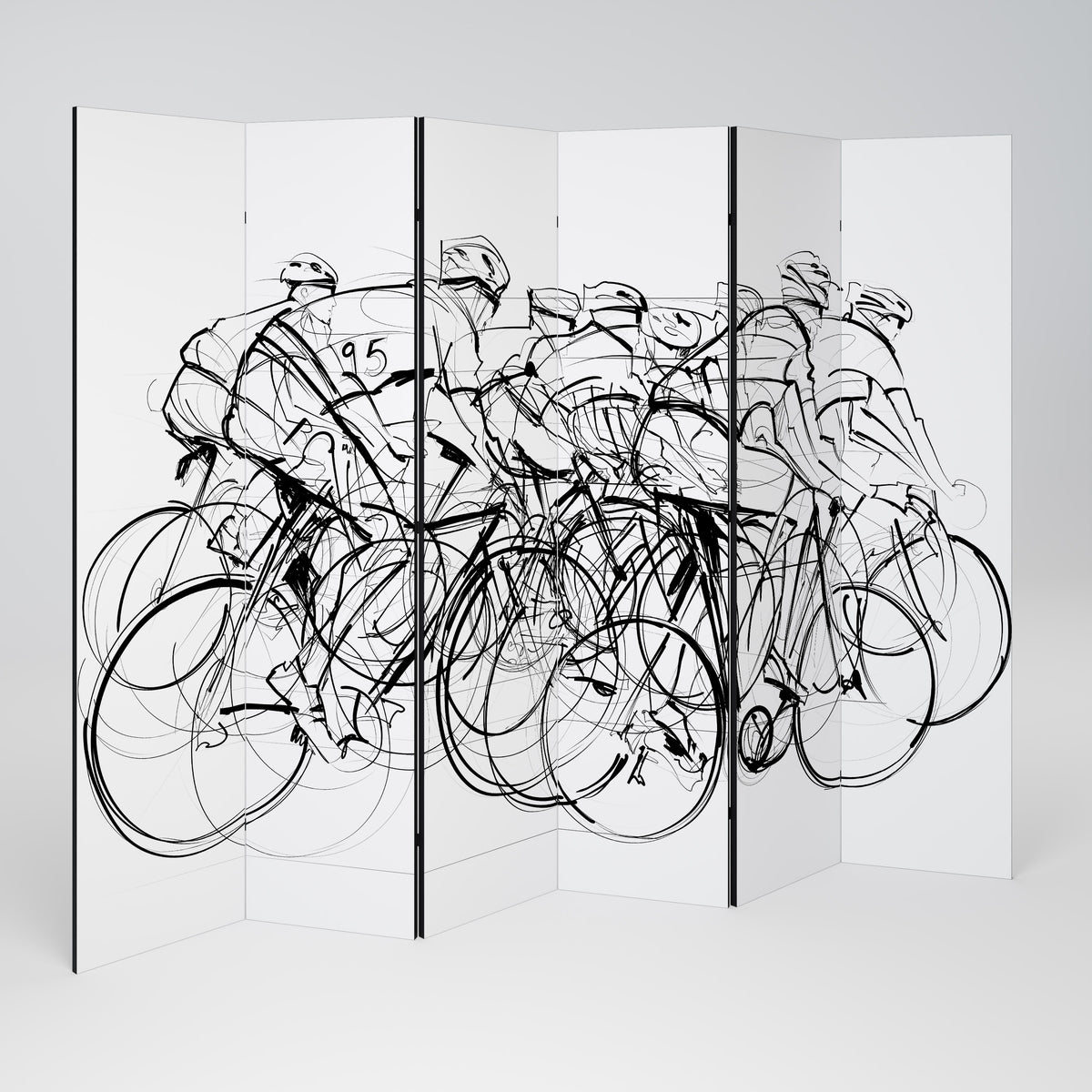 CYCLING COMPETITION 6-Panel Room Divider