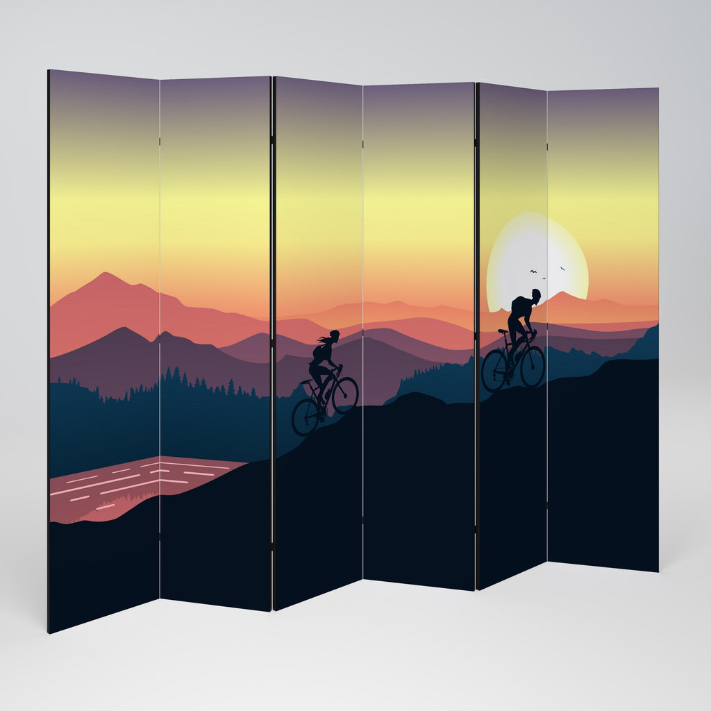 Cloison décorative à 6 panneaux CYCLING HORIZON