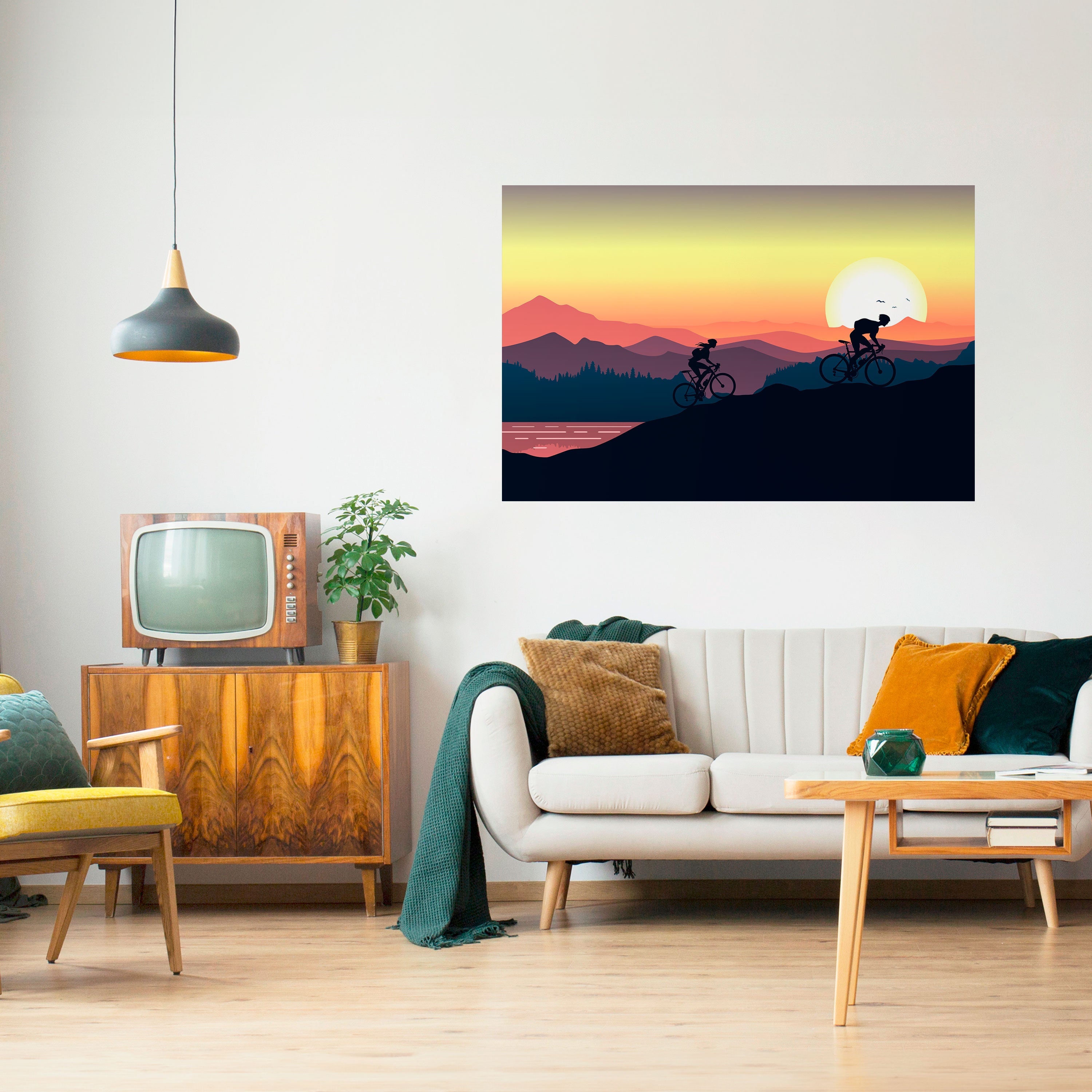 Affiche horizontale autocollante HORIZON CYCLISME